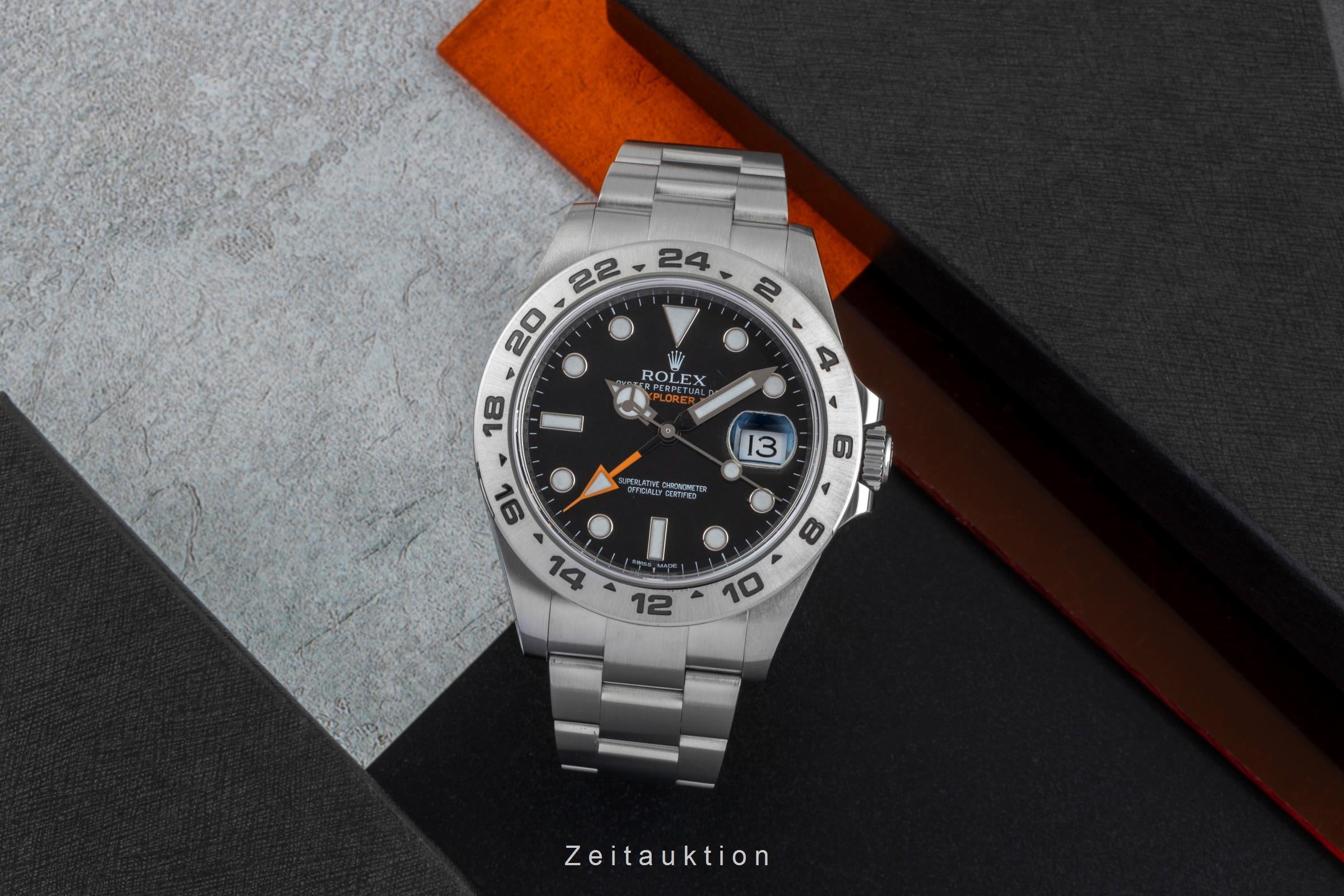 Rolex Explorer II Black Dial Edelstahl Automatik Herrenuhr Ref. 216570 B&P 2013 [2507032]