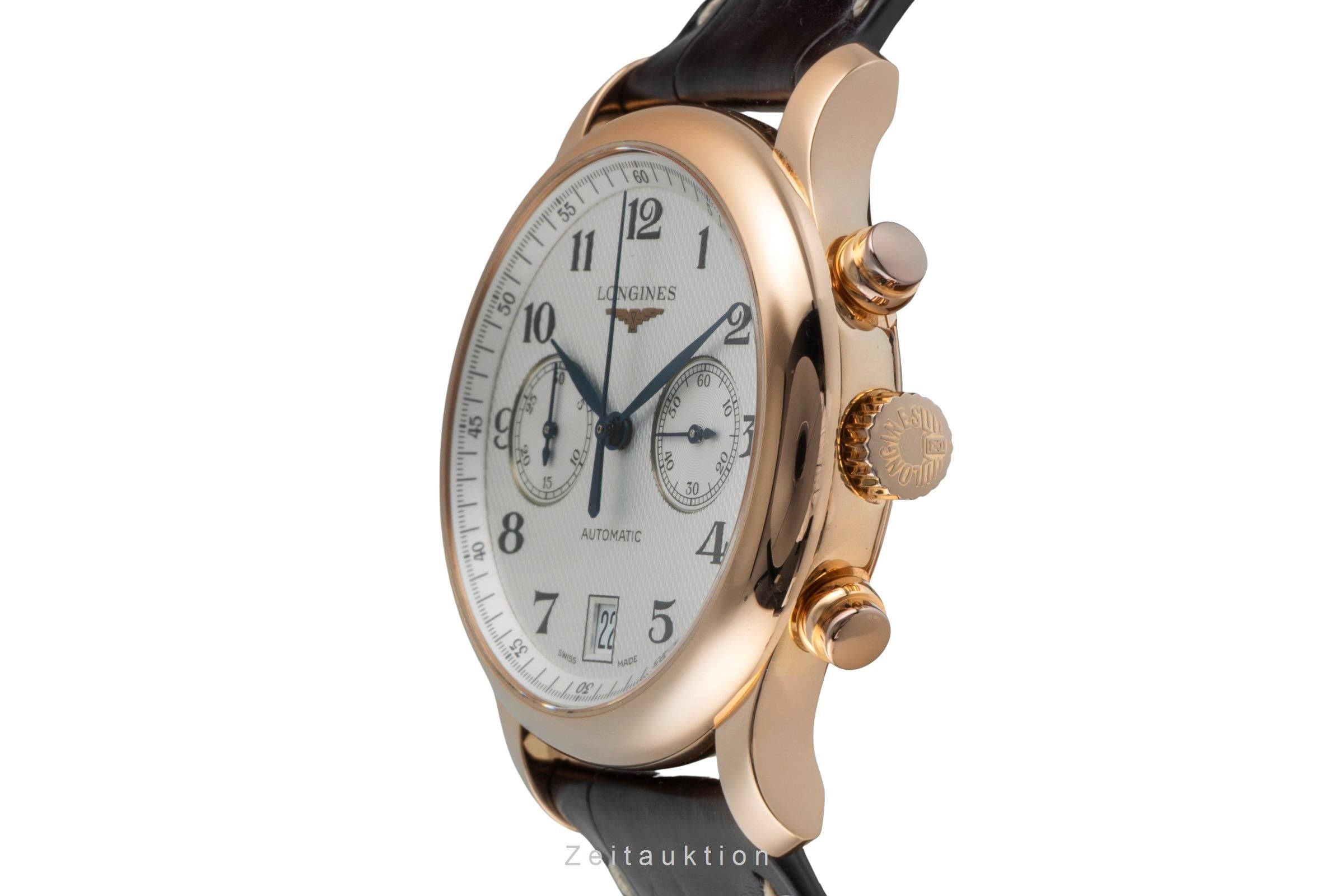 Longines Master Collection chronograph 18 ct red gold automatic men's watch L2.669.8.78.3 LP: 10300EUR  [2507040]