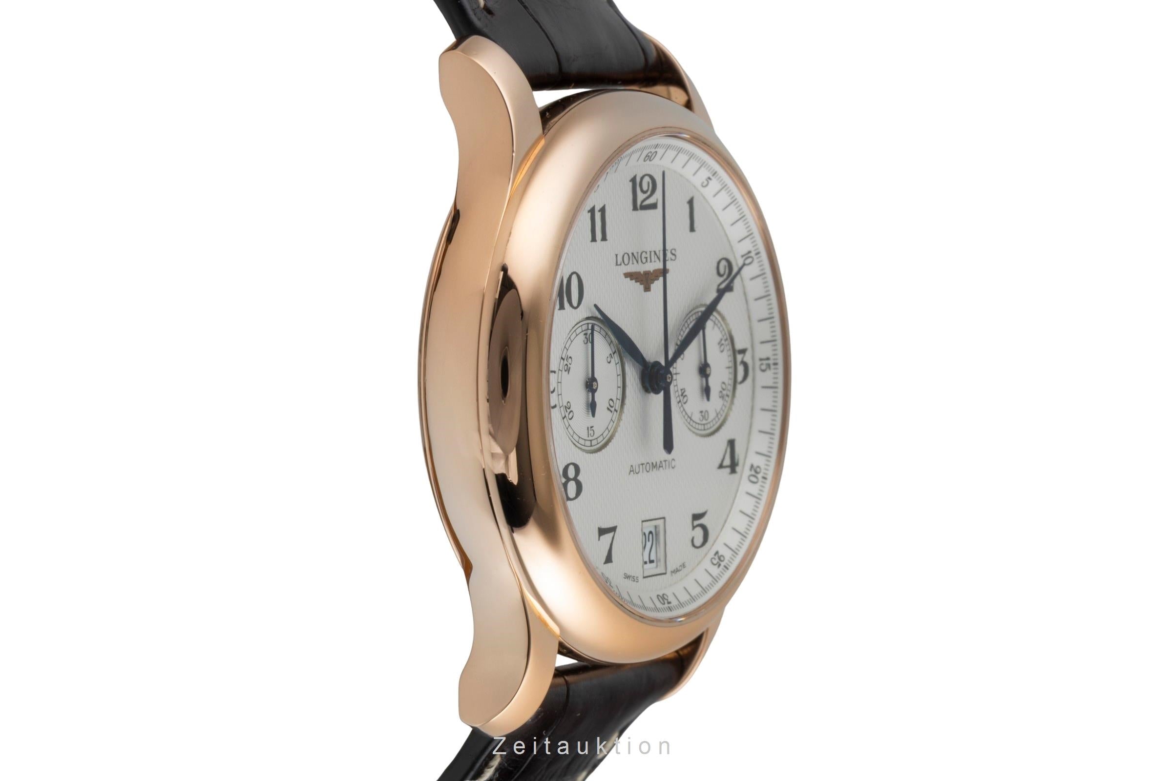 Longines Master Collection chronograph 18 ct red gold automatic men's watch L2.669.8.78.3 LP: 10300EUR  [2507040]