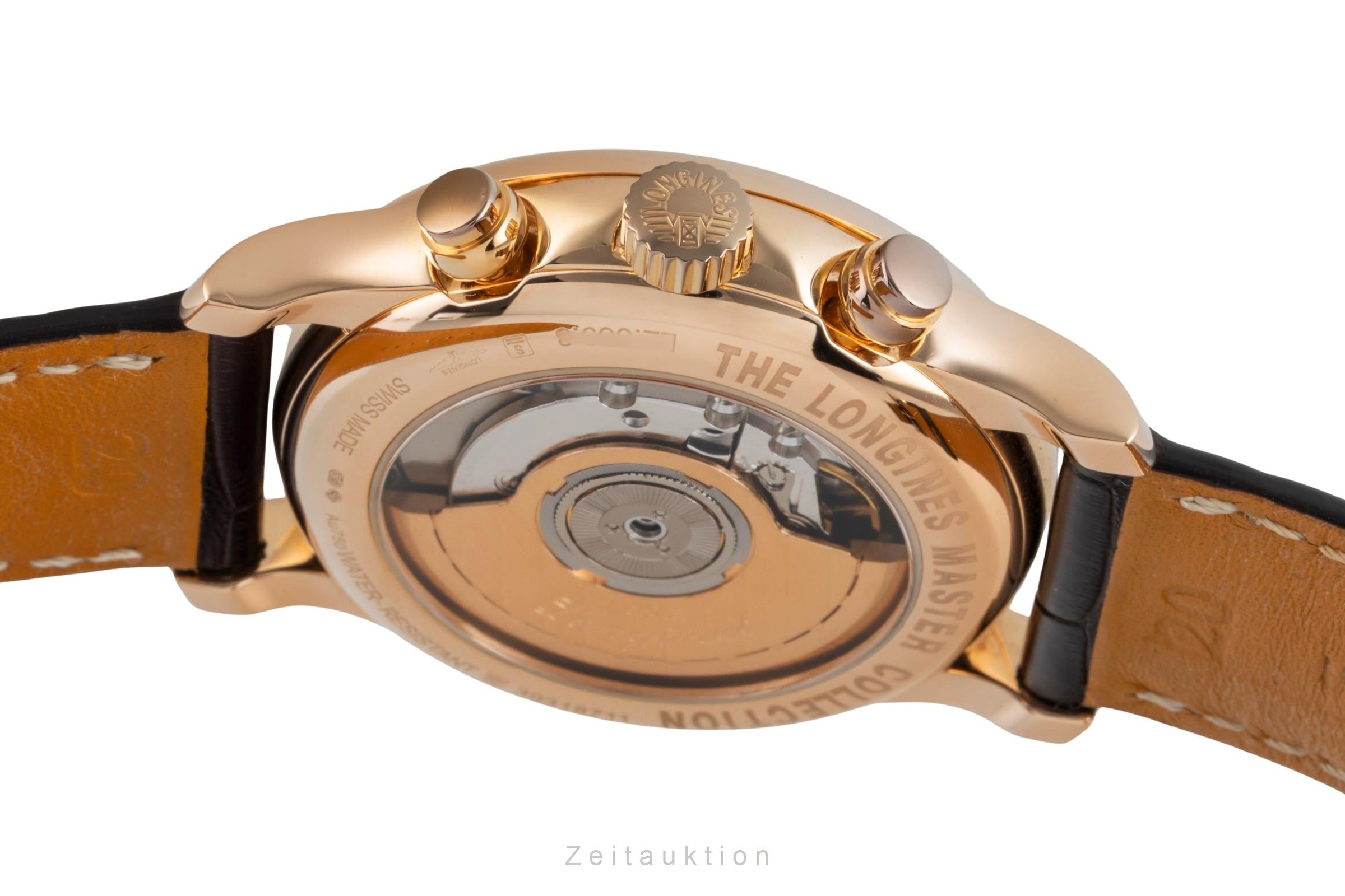 Longines Master Collection chronograph 18 ct red gold automatic men's watch L2.669.8.78.3 LP: 10300EUR  [2507040]