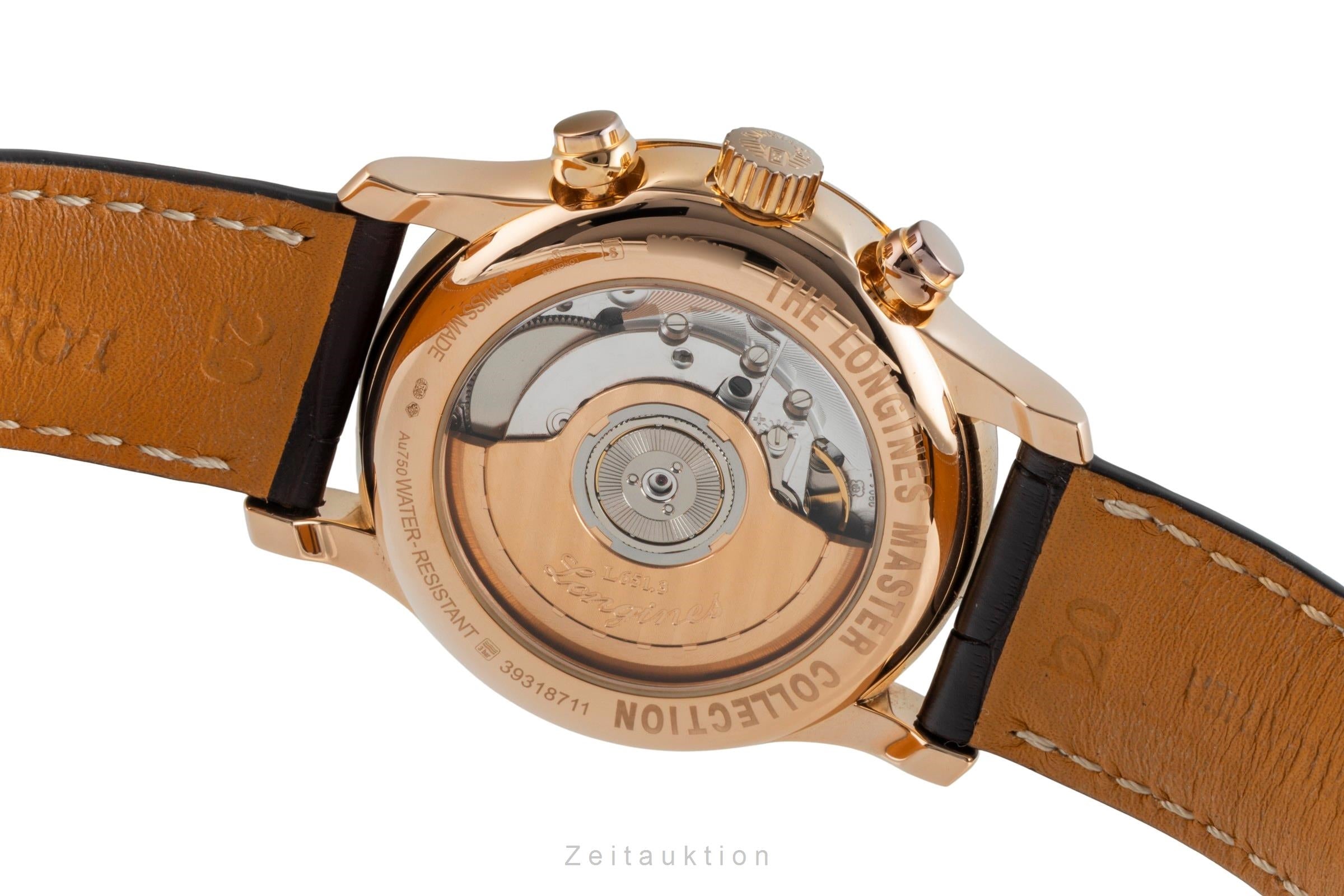 Longines Master Collection chronograph 18 ct red gold automatic men's watch L2.669.8.78.3 LP: 10300EUR  [2507040]