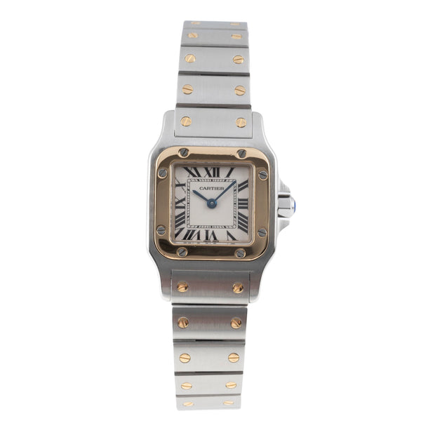 Cartier Santos acero / oro cuarzo reloj para damas  W20012C4 LP: 10800EUR  [2507041]