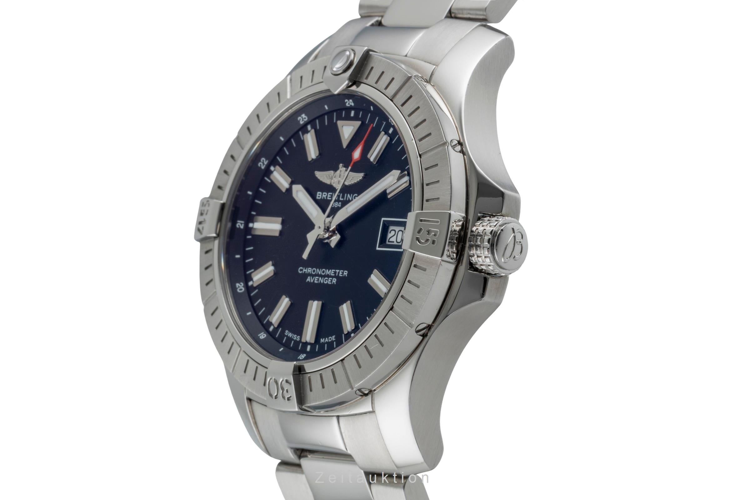 Breitling Avenger Edelstahl Automatik Black Dial Herrenuhr Ref A17318101B1X1 B&P [2507050]