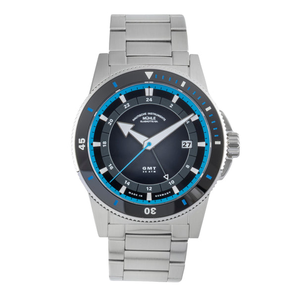 Mühle Sportivo Travel GMT Automatik Stahl Ref. M1-52-13 MB  B&P 2025 NP: 2950 € [2507052]