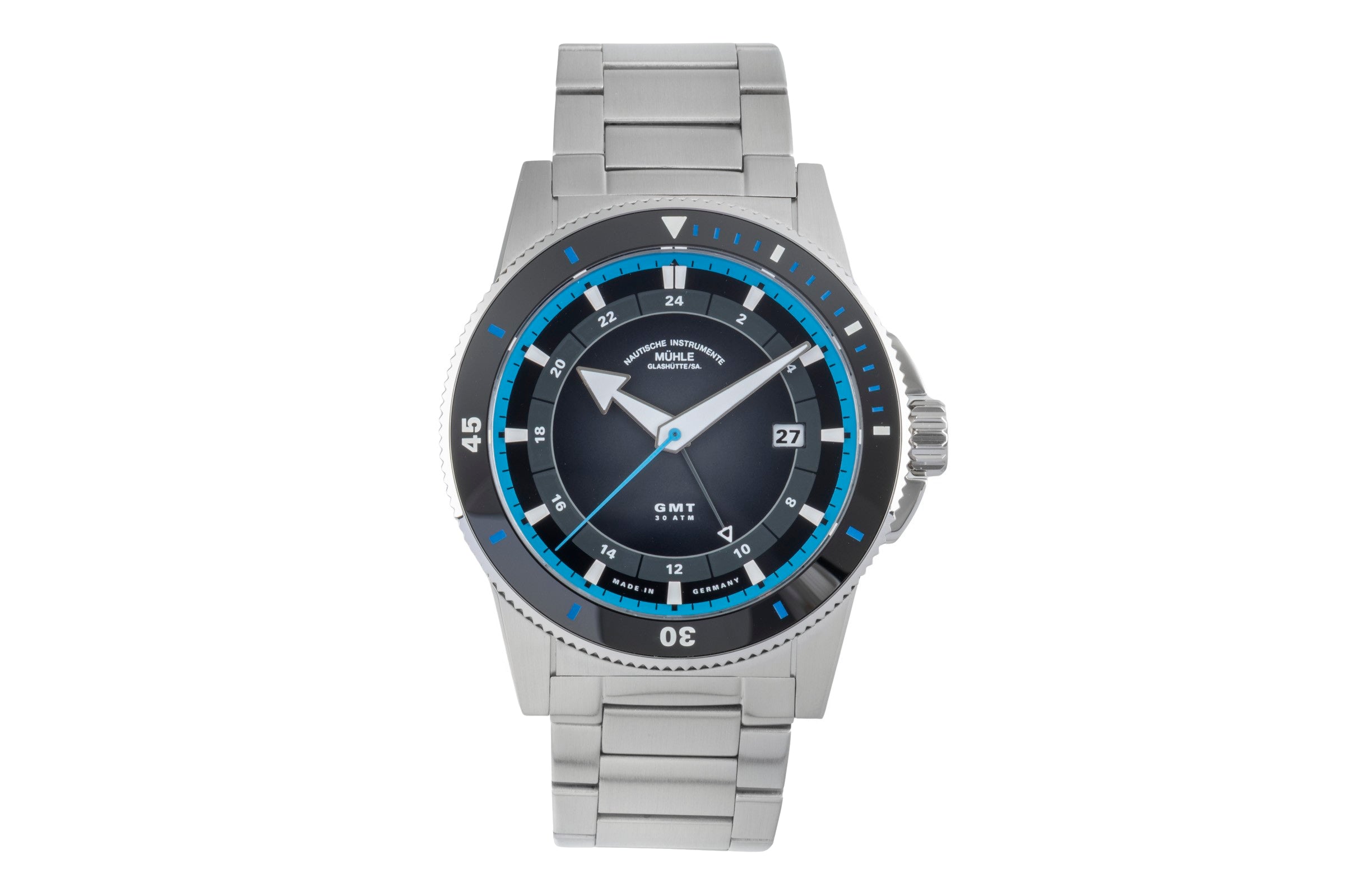 Mühle Sportivo Travel GMT Automatik Stahl Ref. M1-52-13 MB  B&P 2025 NP: 2950 € [2507052]