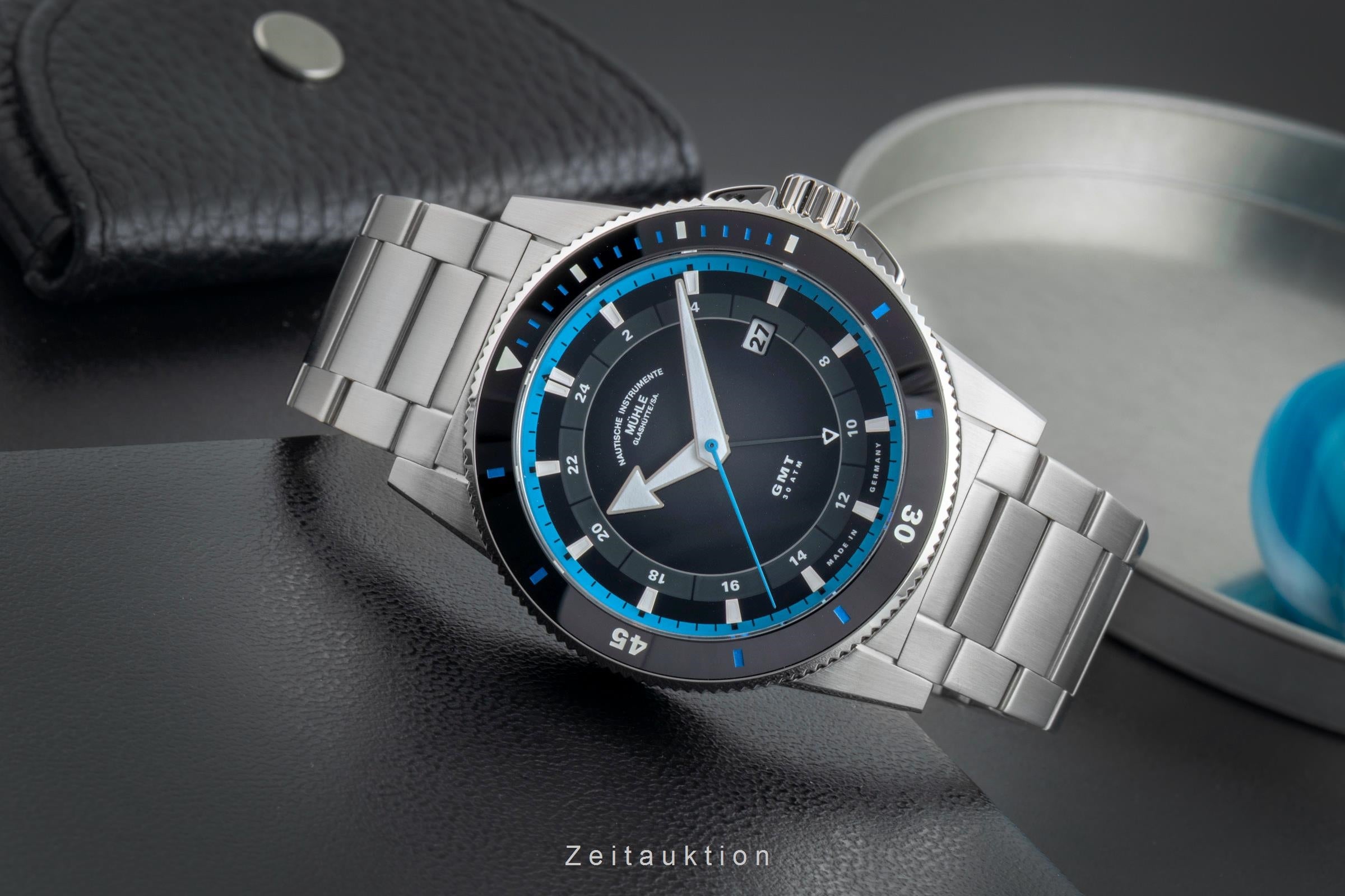 Mühle Sportivo Travel GMT Automatik Stahl Ref. M1-52-13 MB  B&P 2025 NP: 2950 € [2507052]