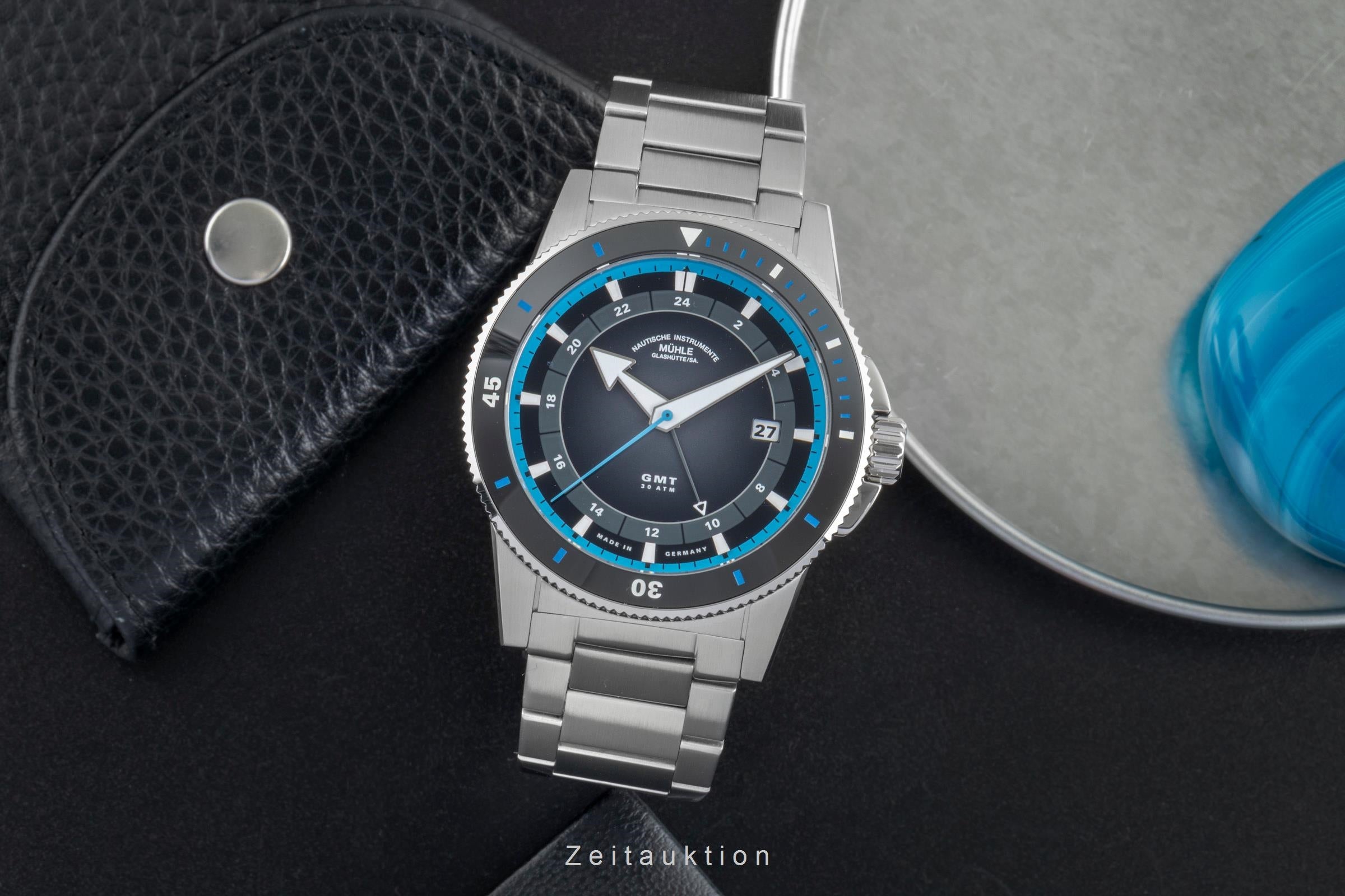 Mühle Sportivo Travel GMT Automatik Stahl Ref. M1-52-13 MB  B&P 2025 NP: 2950 € [2507052]