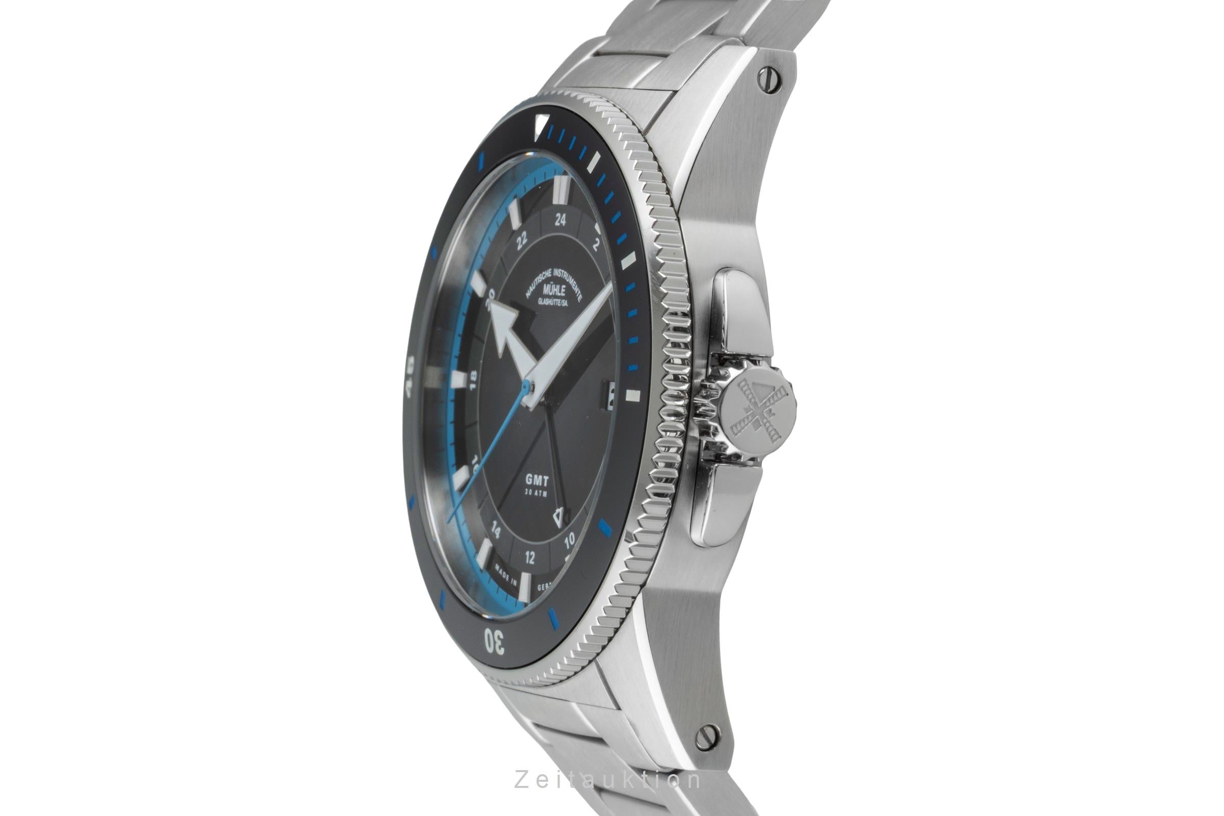 Mühle Sportivo Travel GMT Automatik Stahl Ref. M1-52-13 MB  B&P 2025 NP: 2950 € [2507052]