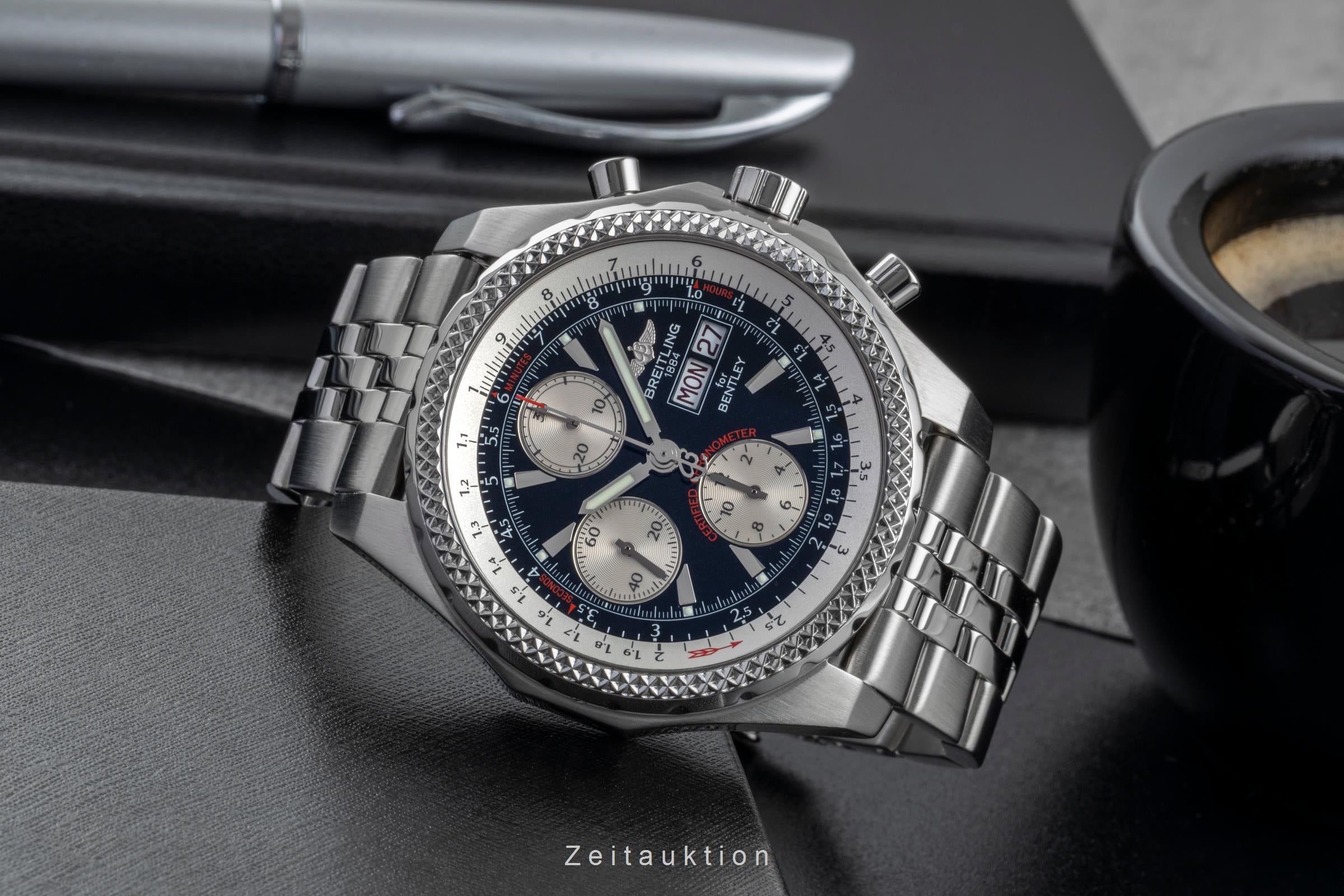 Breitling Bentley GT Chronograph Edelstahl Automatik Ref. A13362 B&P 2009 [2507054]