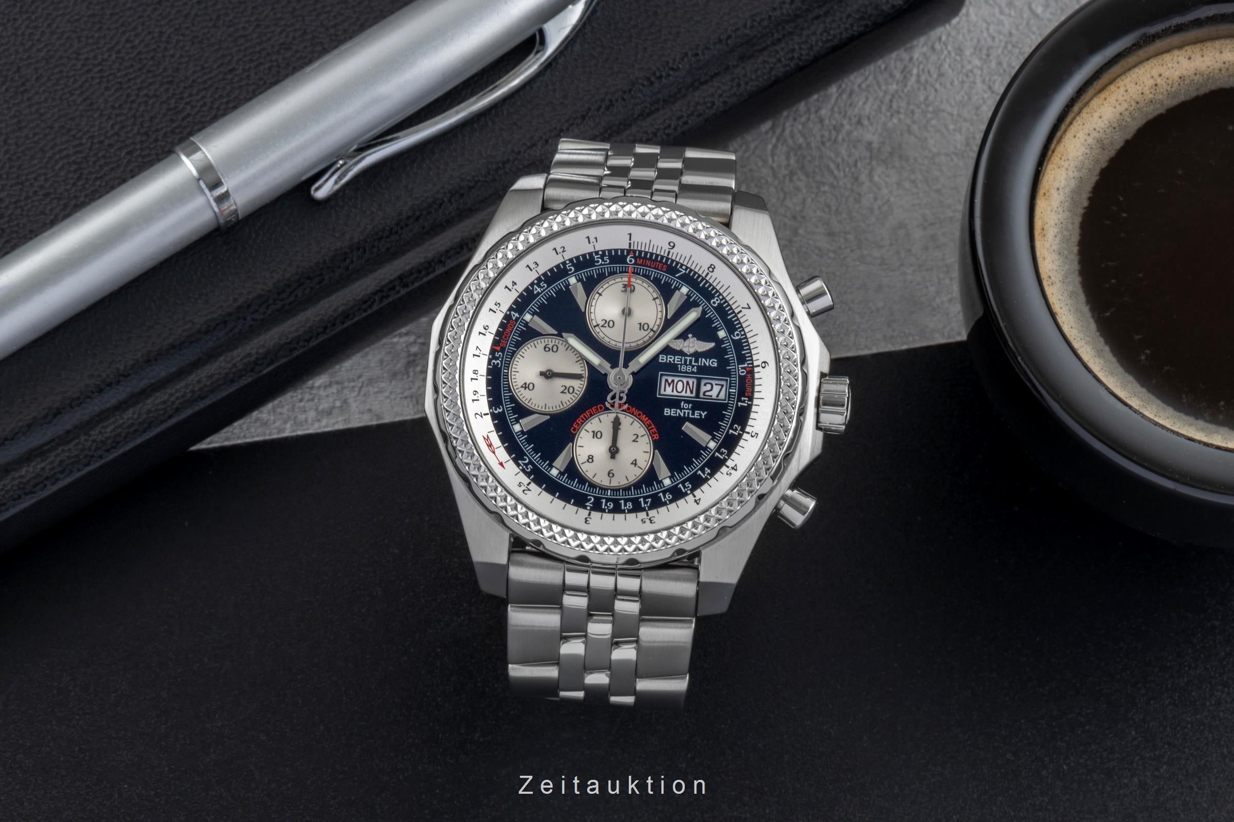 Breitling Bentley GT Chronograph Edelstahl Automatik Ref. A13362 B&P 2009 [2507054]