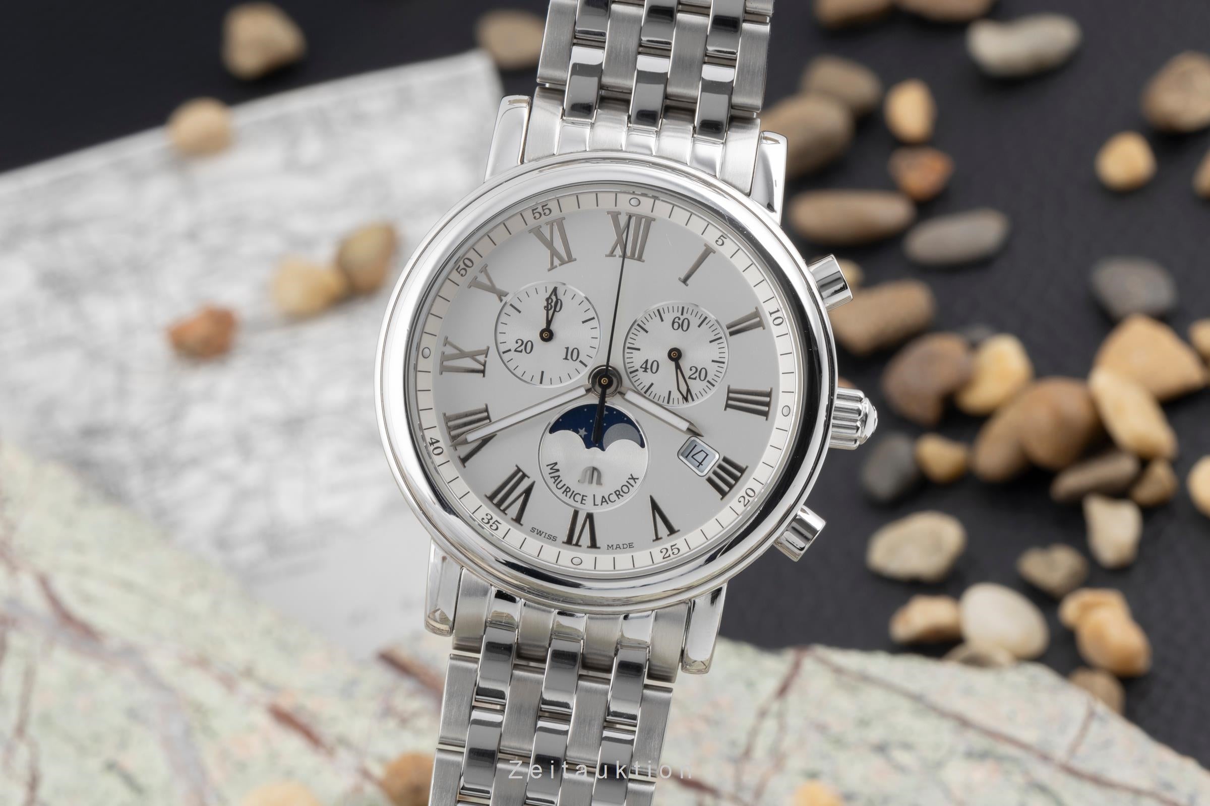 Maurice Lacroix Les Classiques Stahl Quarz Ref. LC1048-SS002-110 B&P [2507067]