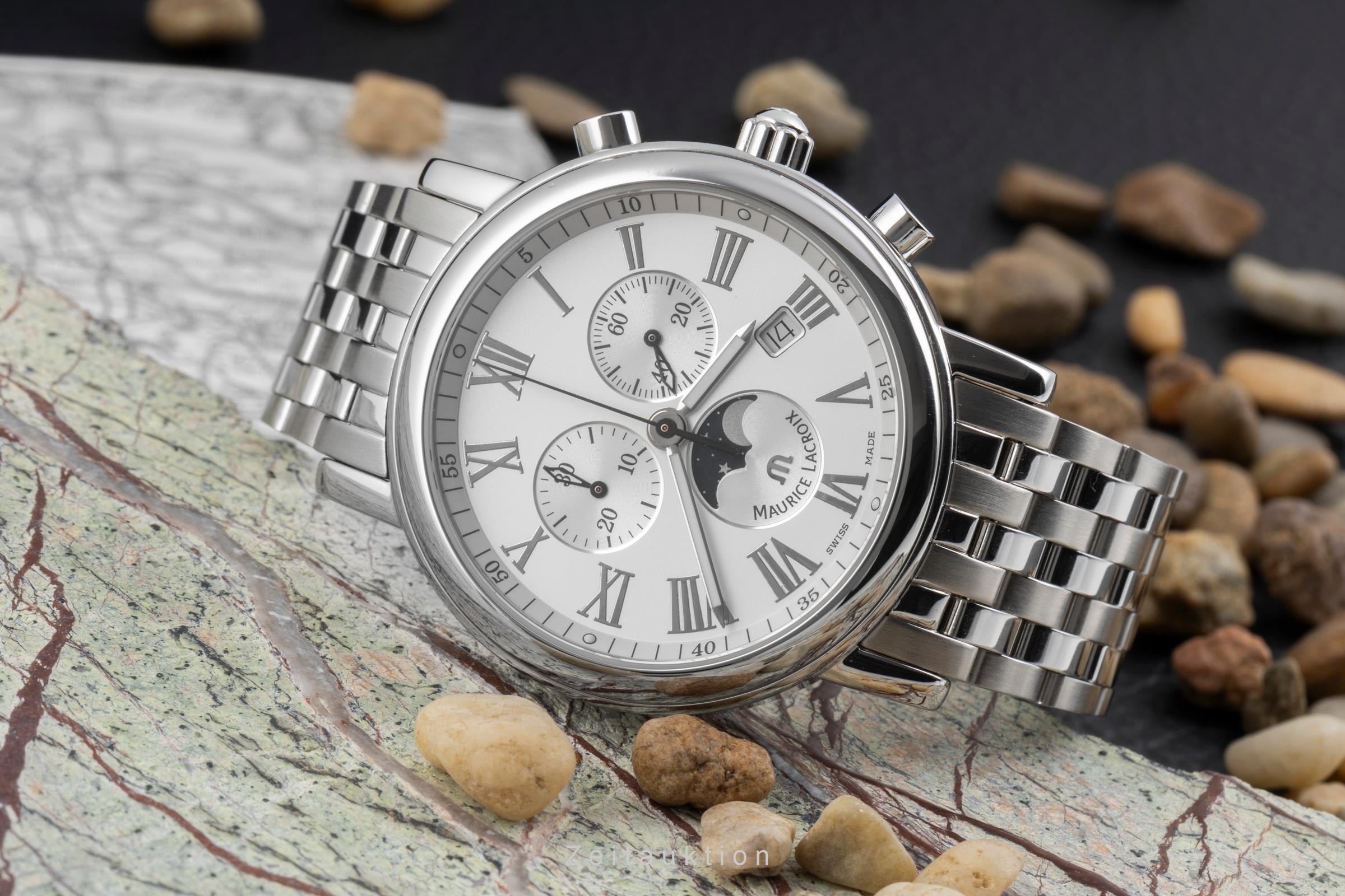 Maurice Lacroix Les Classiques Stahl Quarz Ref. LC1048-SS002-110 B&P [2507067]