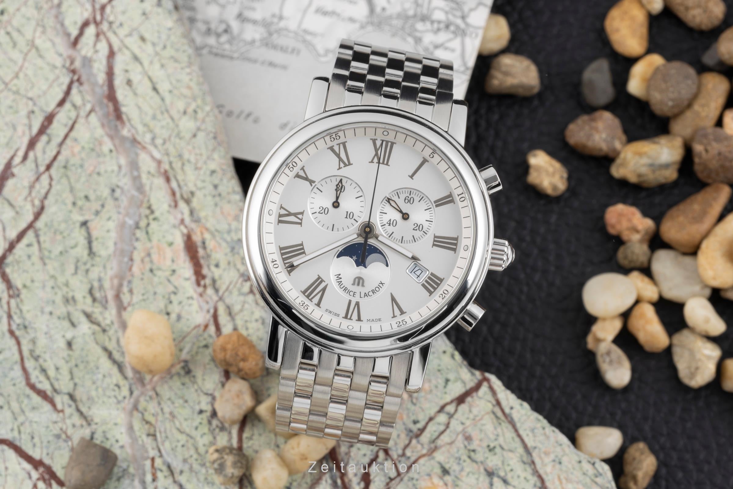 Maurice Lacroix Les Classiques Stahl Quarz Ref. LC1048-SS002-110 B&P [2507067]