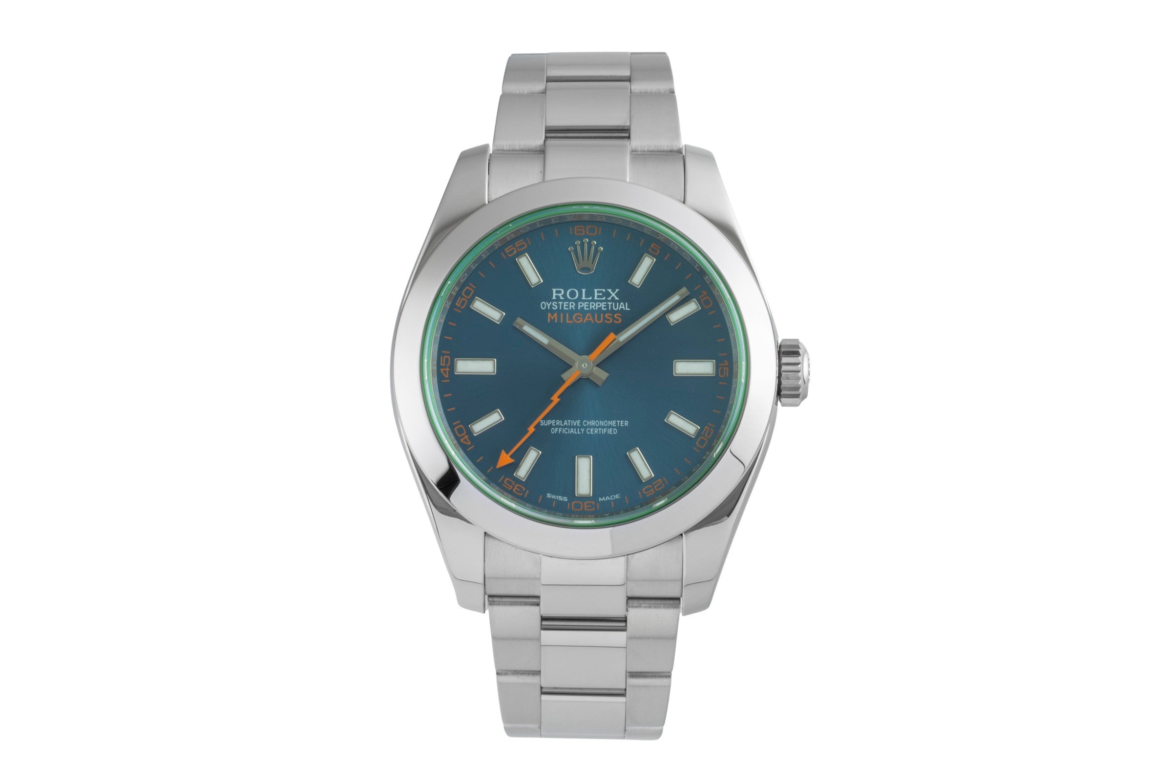 Rolex Milgauss Z-Blue Automatik Stahl Herrenuhr Oyster Perpetual Ref. 116400GV [2507084]