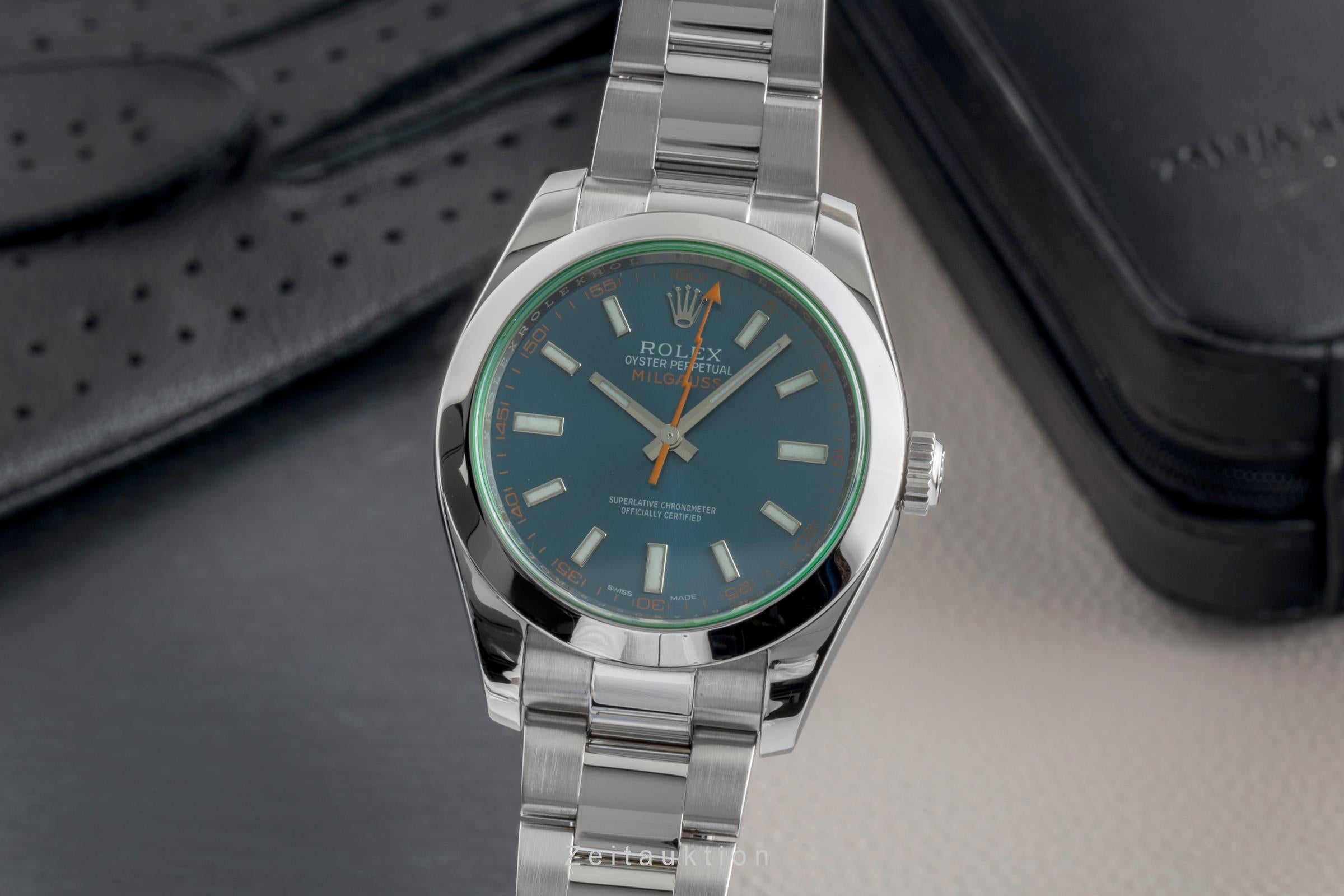 Rolex Milgauss Z-Blue Automatik Stahl Herrenuhr Oyster Perpetual Ref. 116400GV [2507084]