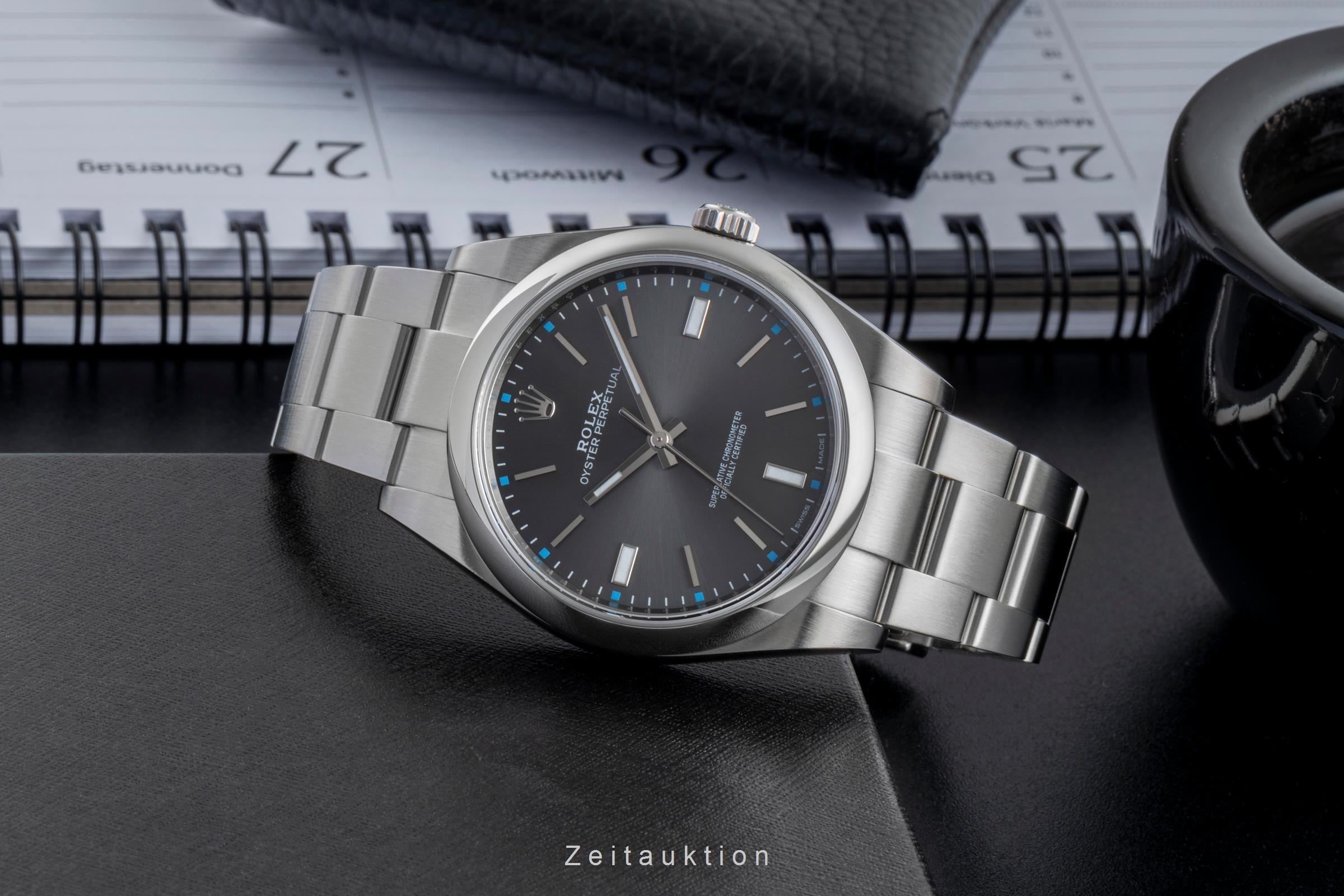 Rolex Oyster Perpetual acier automatique montre pour hommes 114300  [2507088]