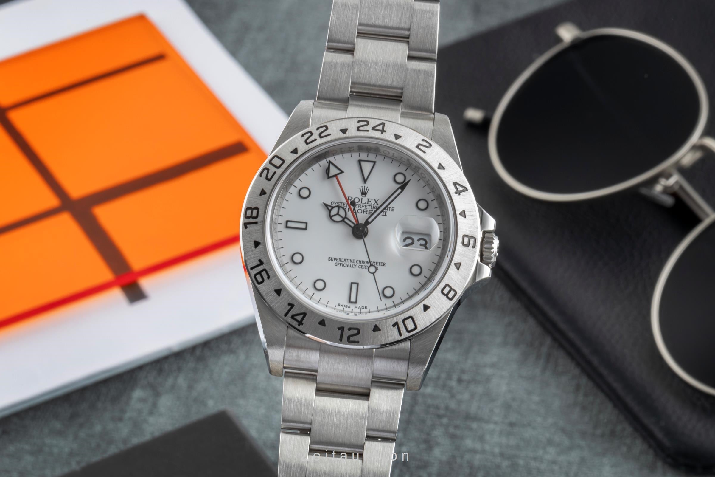 Rolex Explorer II Automatik Edelstahl Datum Herrenuhr Ref. 16570T Box & Papiere  [2507089]