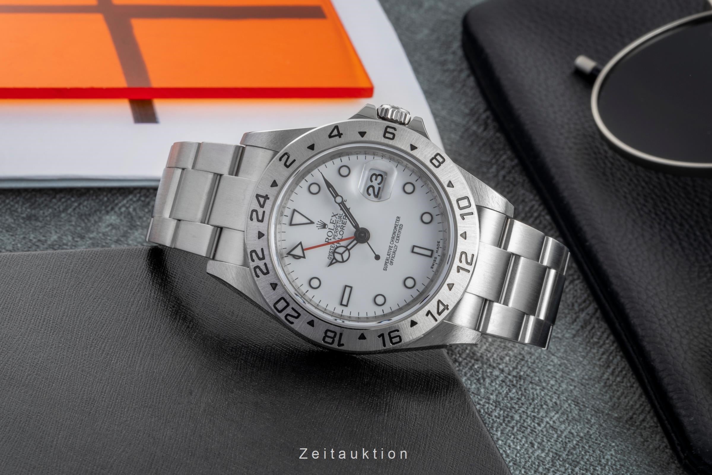 Rolex Explorer II Automatik Edelstahl Datum Herrenuhr Ref. 16570T Box & Papiere  [2507089]