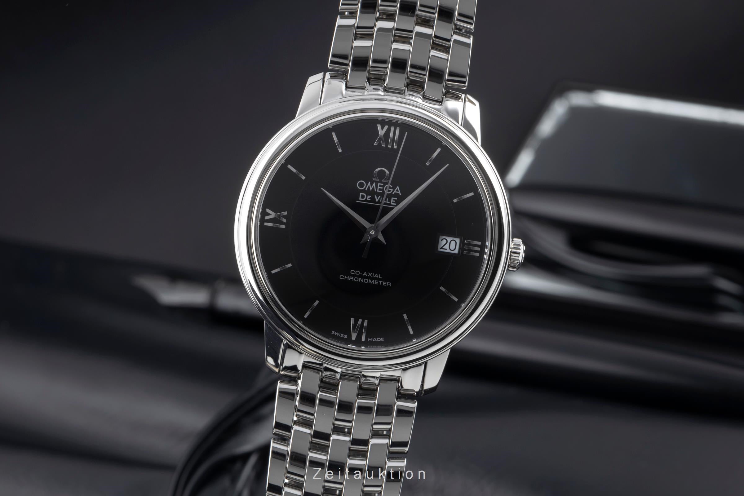 Omega De Ville acier automatique montre pour hommes 424.10.37.20.01.001 LP: 4100EUR  [2507095]