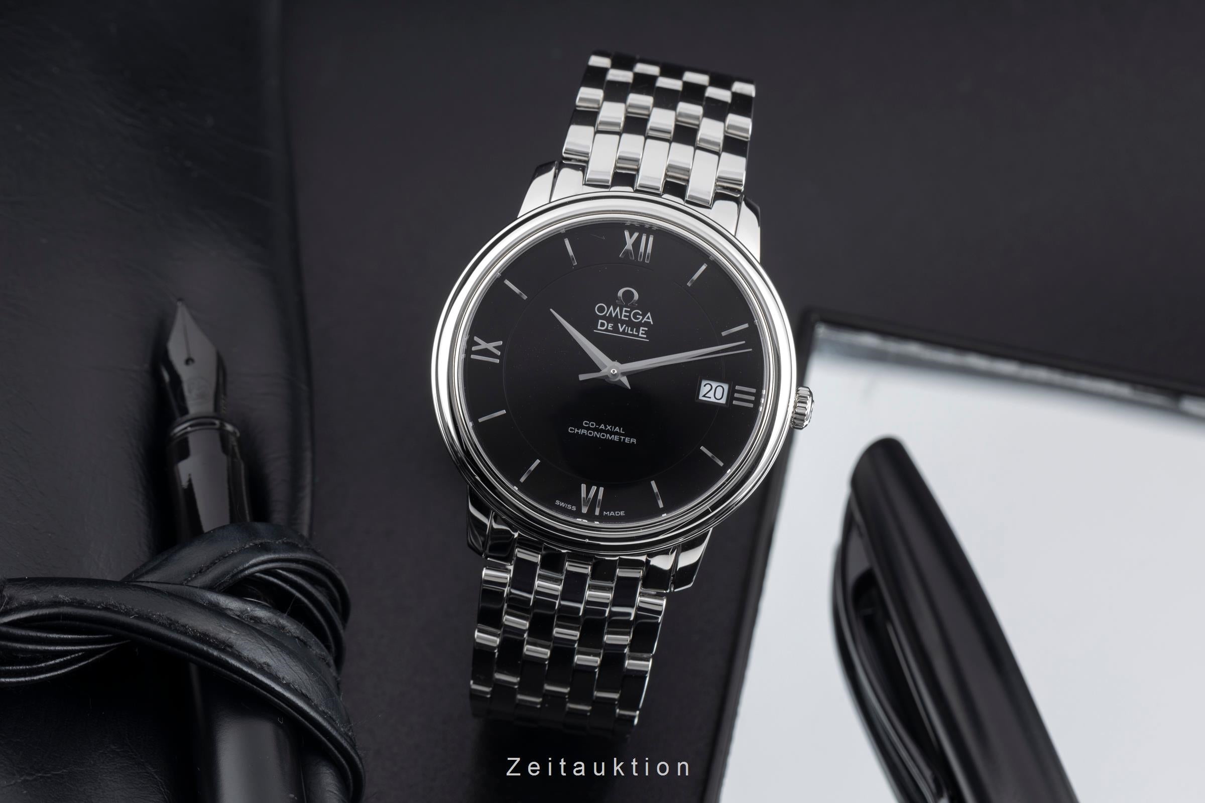 Omega De Ville acier automatique montre pour hommes 424.10.37.20.01.001 LP: 4100EUR  [2507095]