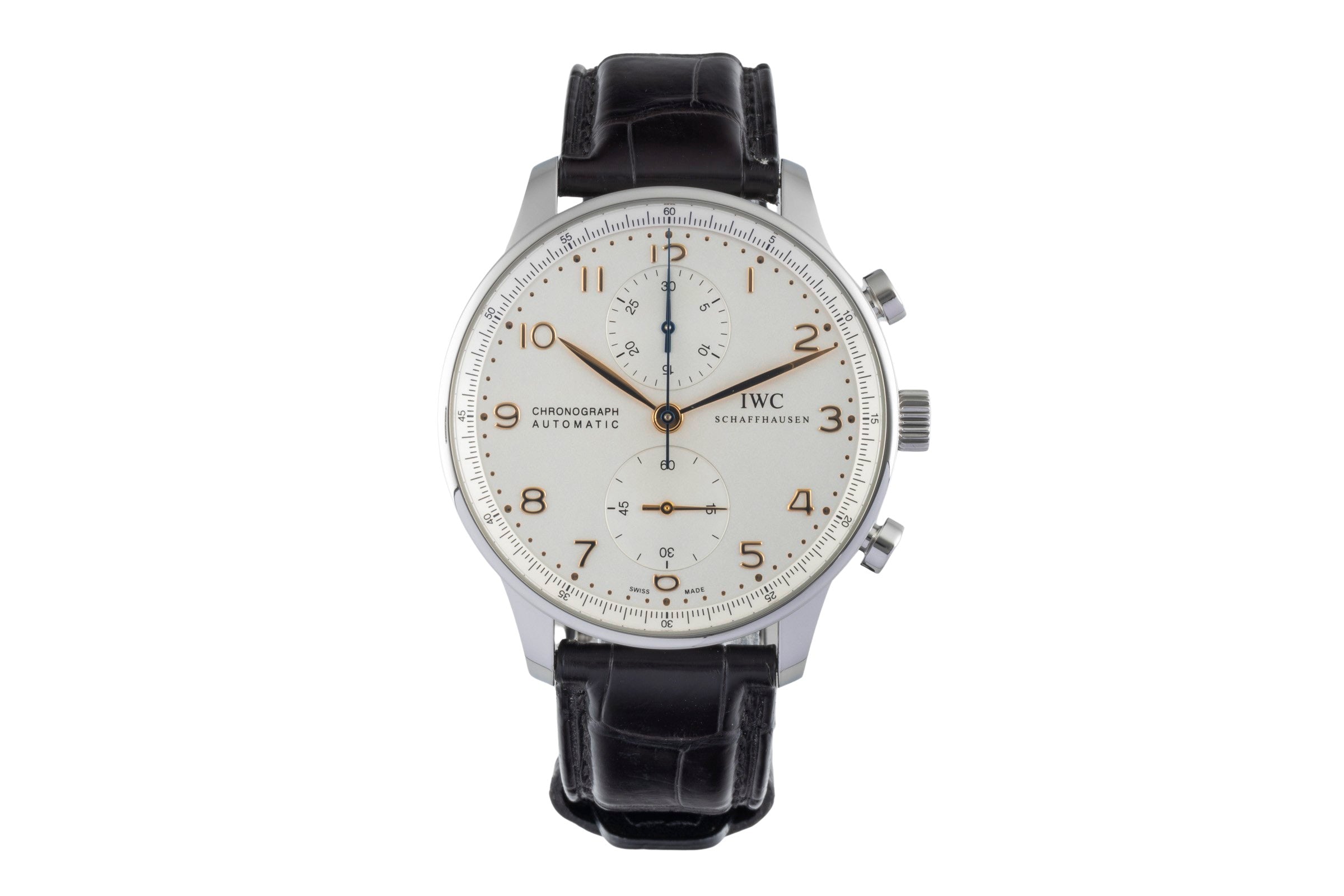 IWC Portugieser cronógrafo acero automático reloj para caballeros IW371445 LP: 9100EUR  [2507096]