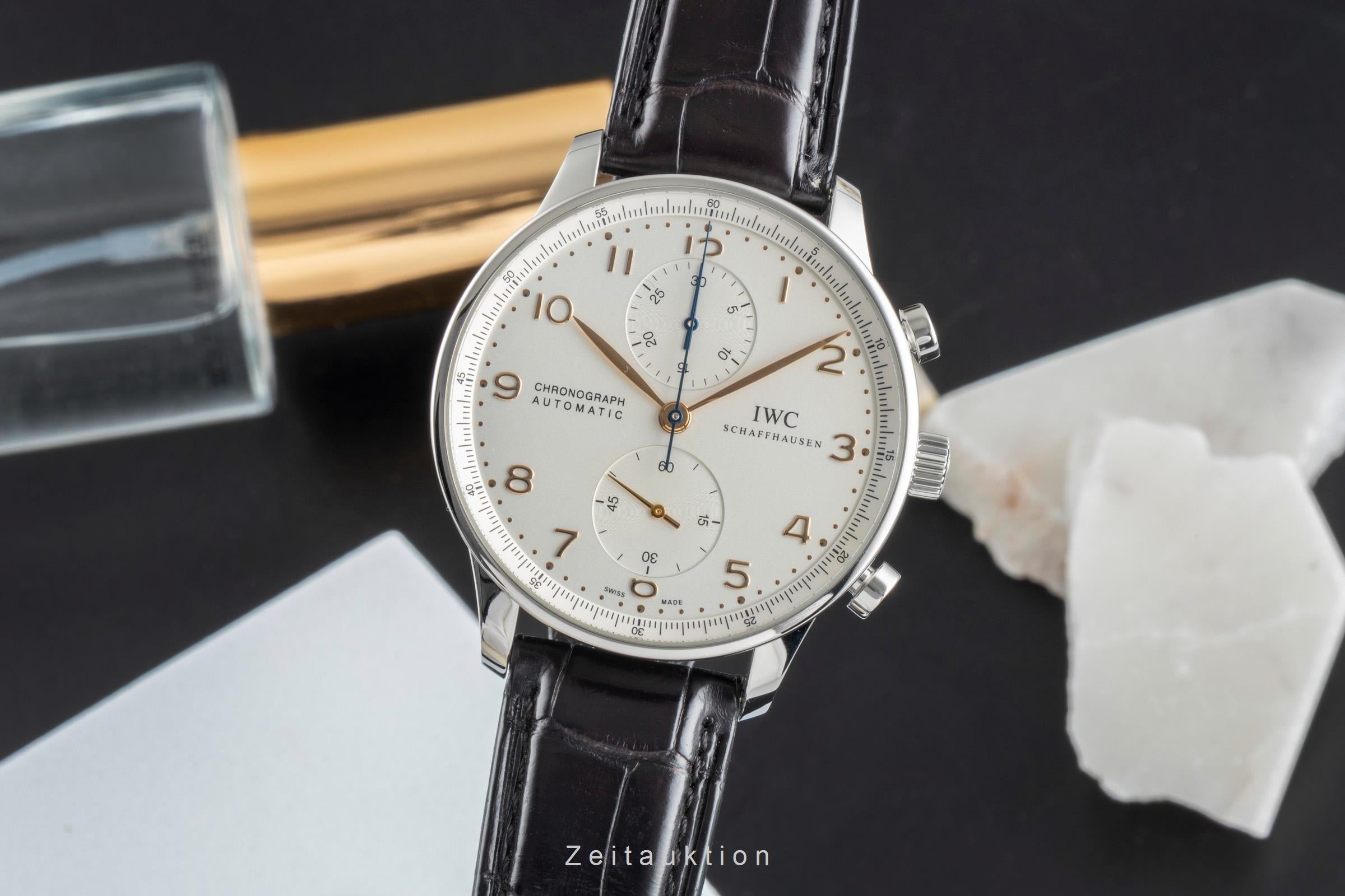 IWC Portugieser cronógrafo acero automático reloj para caballeros IW371445 LP: 9100EUR  [2507096]