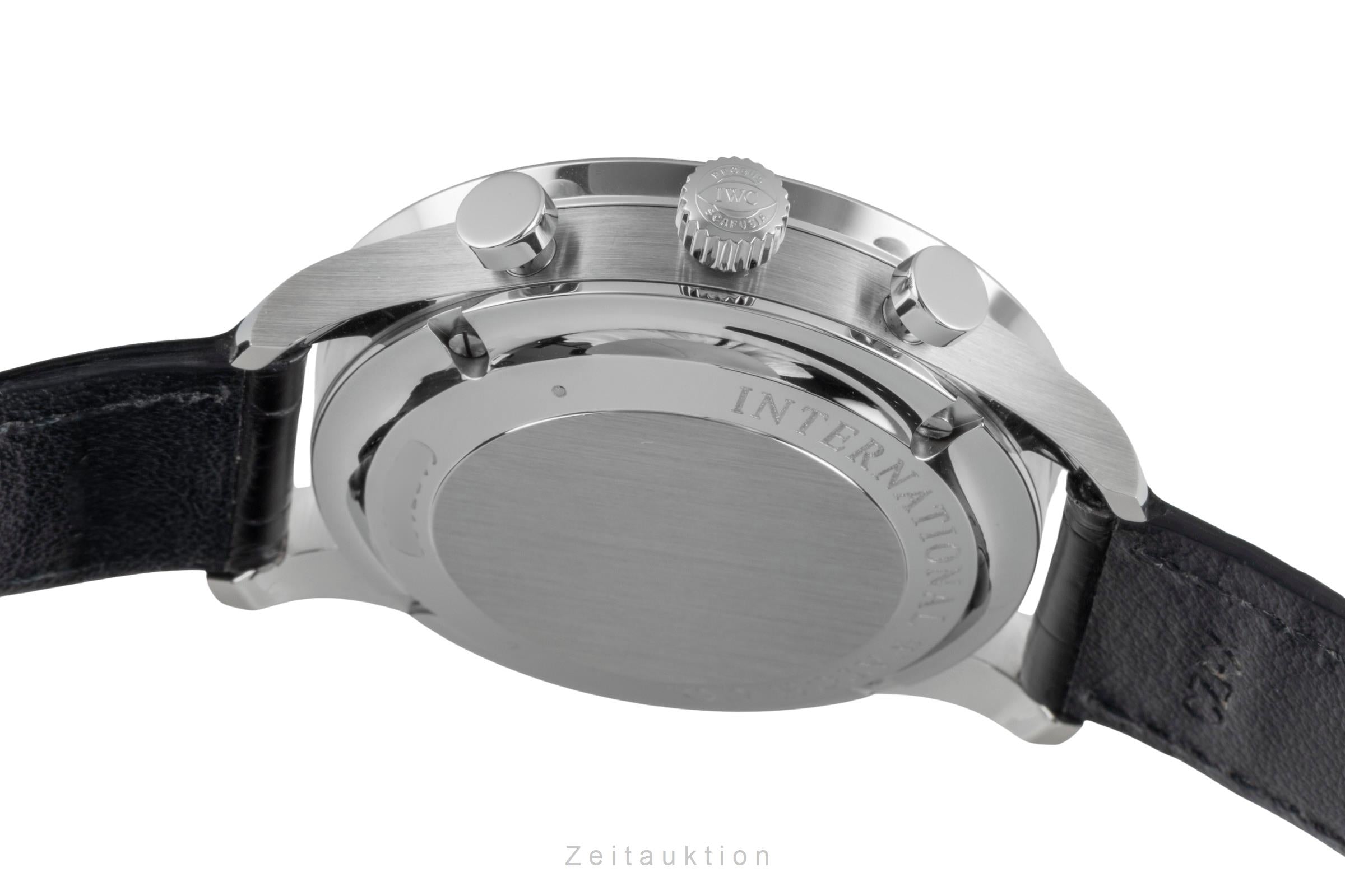 IWC Portugieser chronographe acier automatique montre pour hommes IW371445 LP: 9100EUR  [2507096]