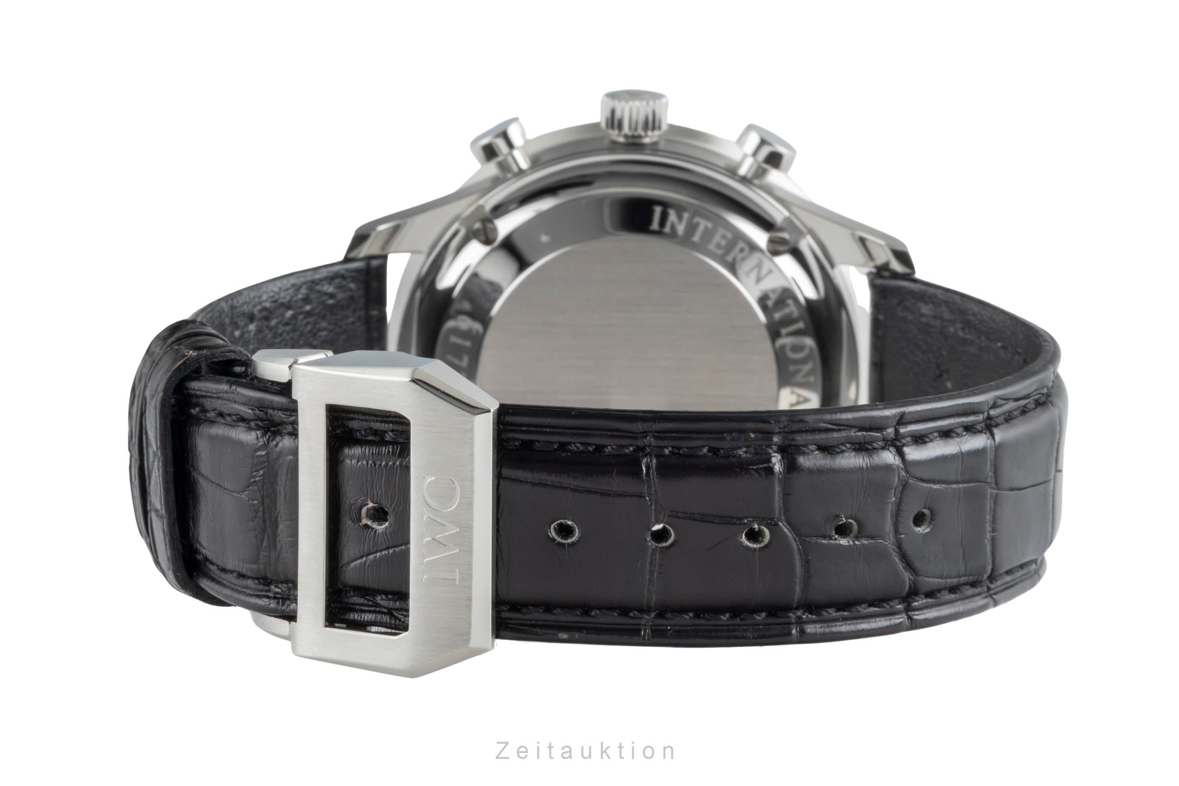 IWC Portugieser chronographe acier automatique montre pour hommes IW371445 LP: 9100EUR  [2507096]