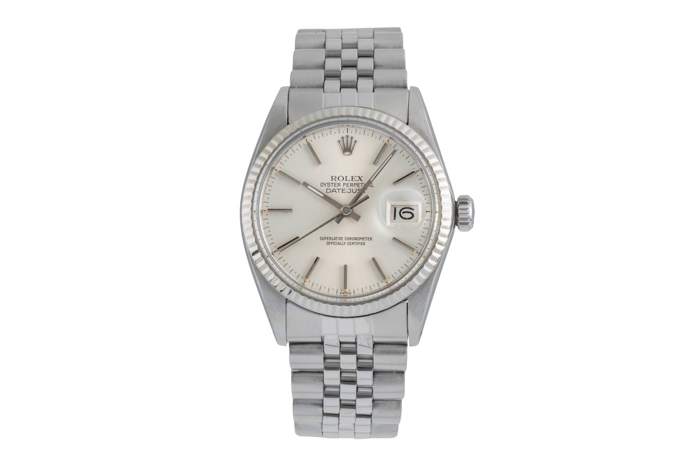 Rolex Datejust steel / white gold automatic men's watch 16014  [2507100]