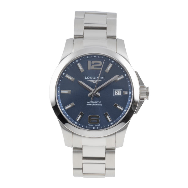 Longines Conquest acciaio automatismo orologio da uomo L3.676.4.99.6 LP: 2250EUR  [2507103]