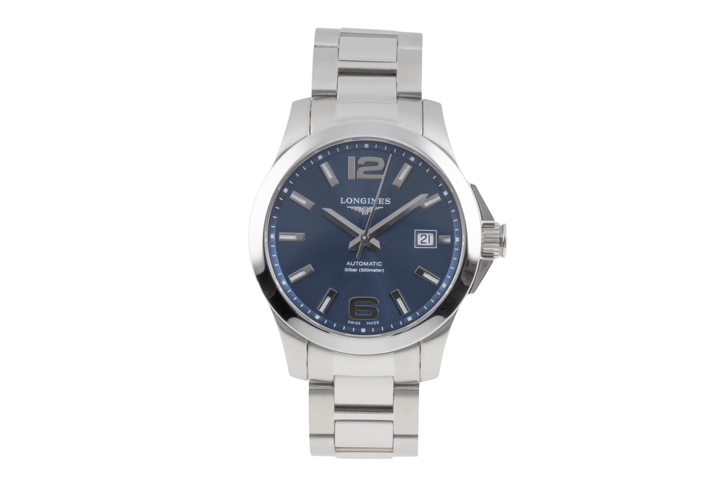 Longines Conquest steel automatic men's watch L3.676.4.99.6 LP: 2250EUR  [2507103]