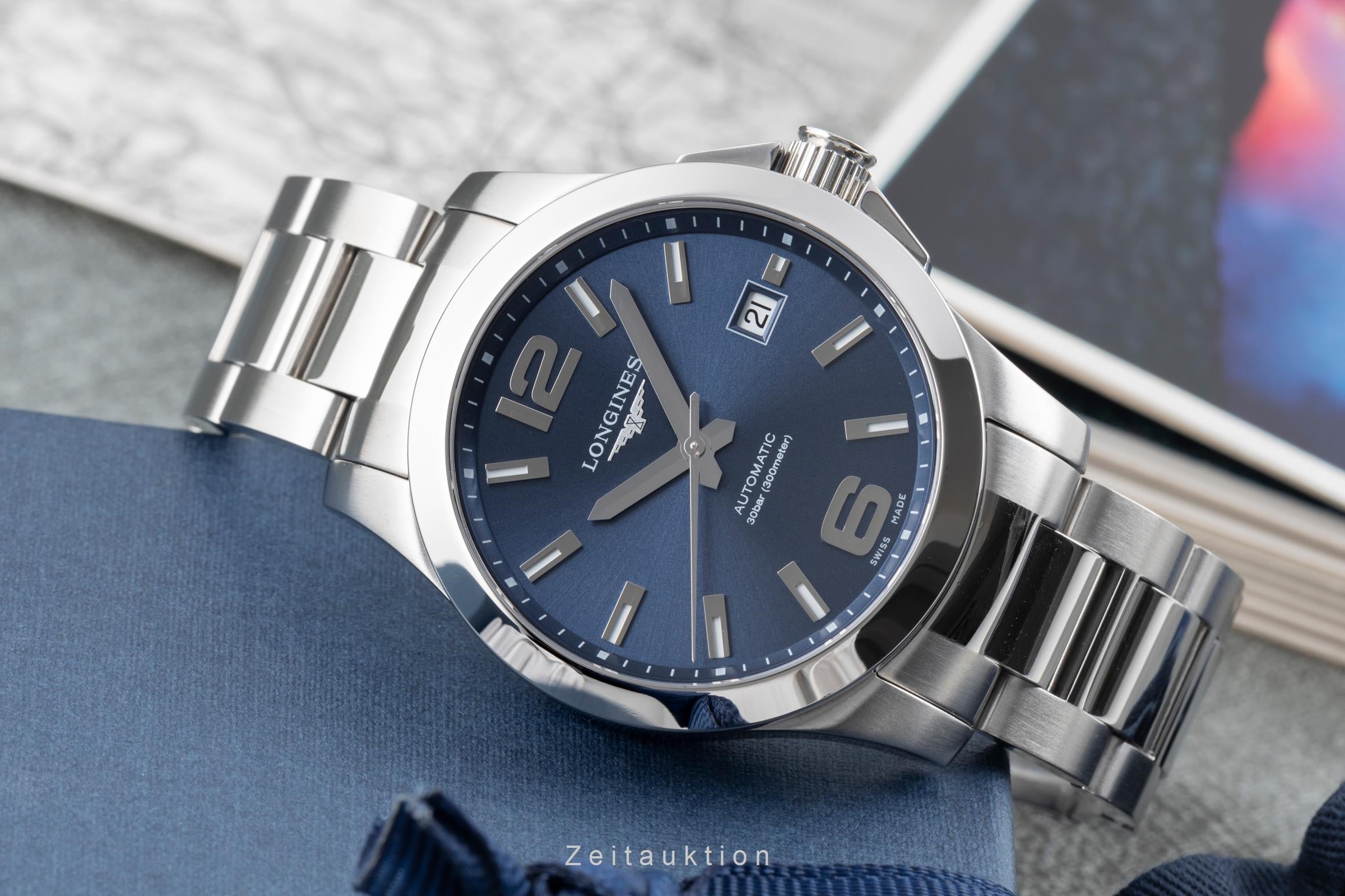 Longines Conquest acciaio automatismo orologio da uomo L3.676.4.99.6 LP: 2250EUR  [2507103]