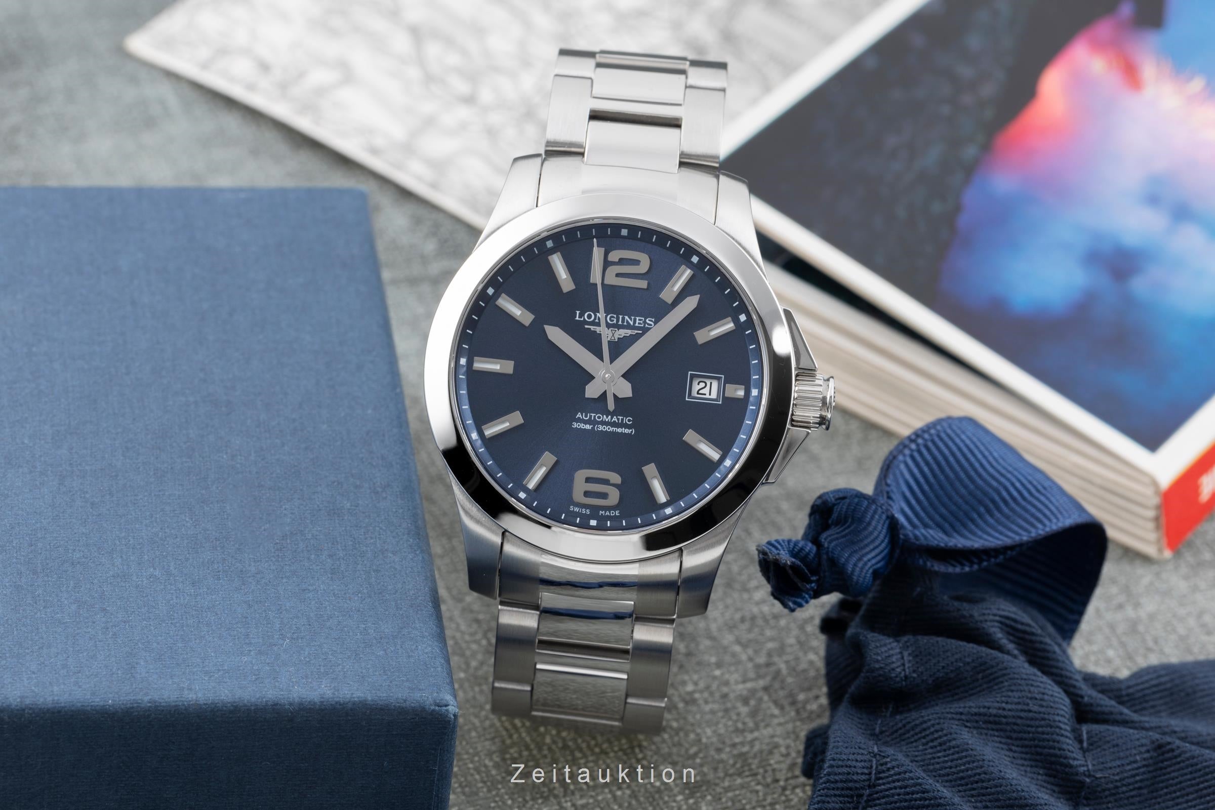 Longines Conquest acciaio automatismo orologio da uomo L3.676.4.99.6 LP: 2250EUR  [2507103]