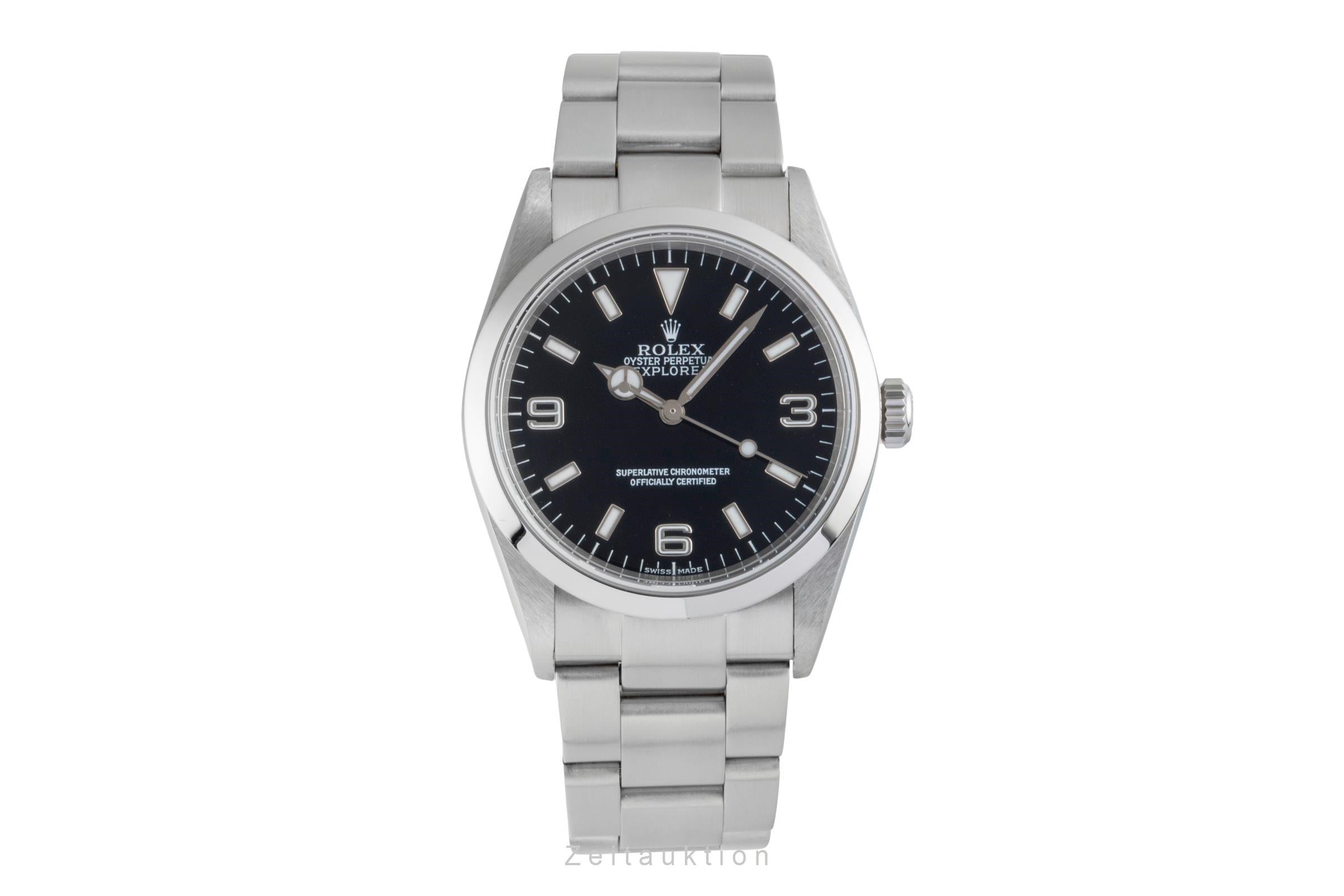 Rolex Explorer 36 Black Dial Oyster Stahl Automatik Ref. 114270 K-Serie Box [2507104]