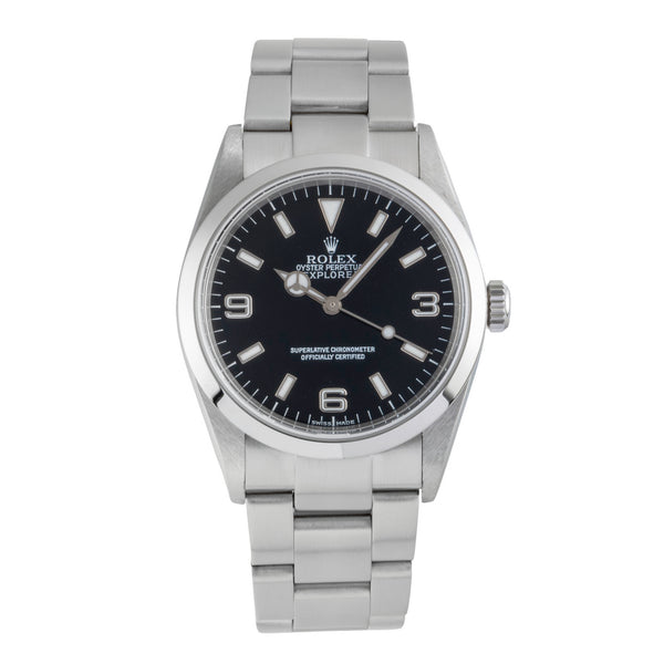 Rolex Explorer 36 Black Dial Oyster Stahl Automatik Ref. 114270 K-Serie Box [2507104]