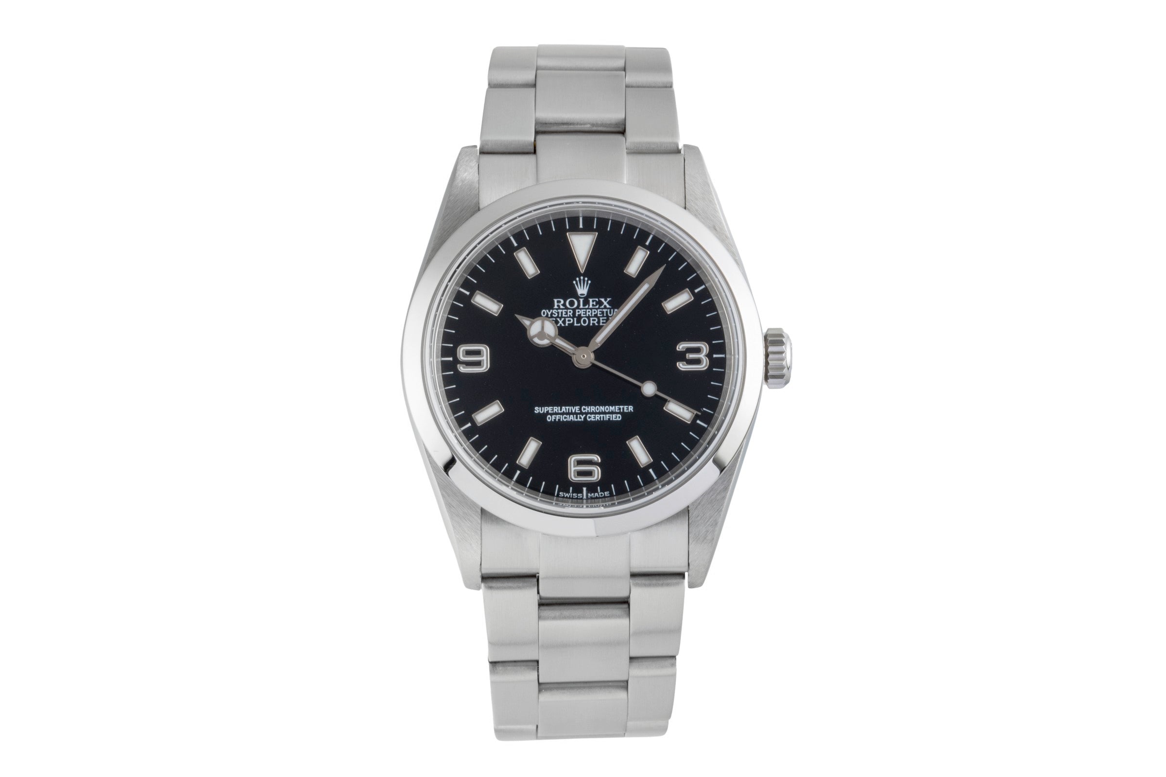 Rolex Explorer 36 Black Dial Oyster Stahl Automatik Ref. 114270 K-Serie Box [2507104]