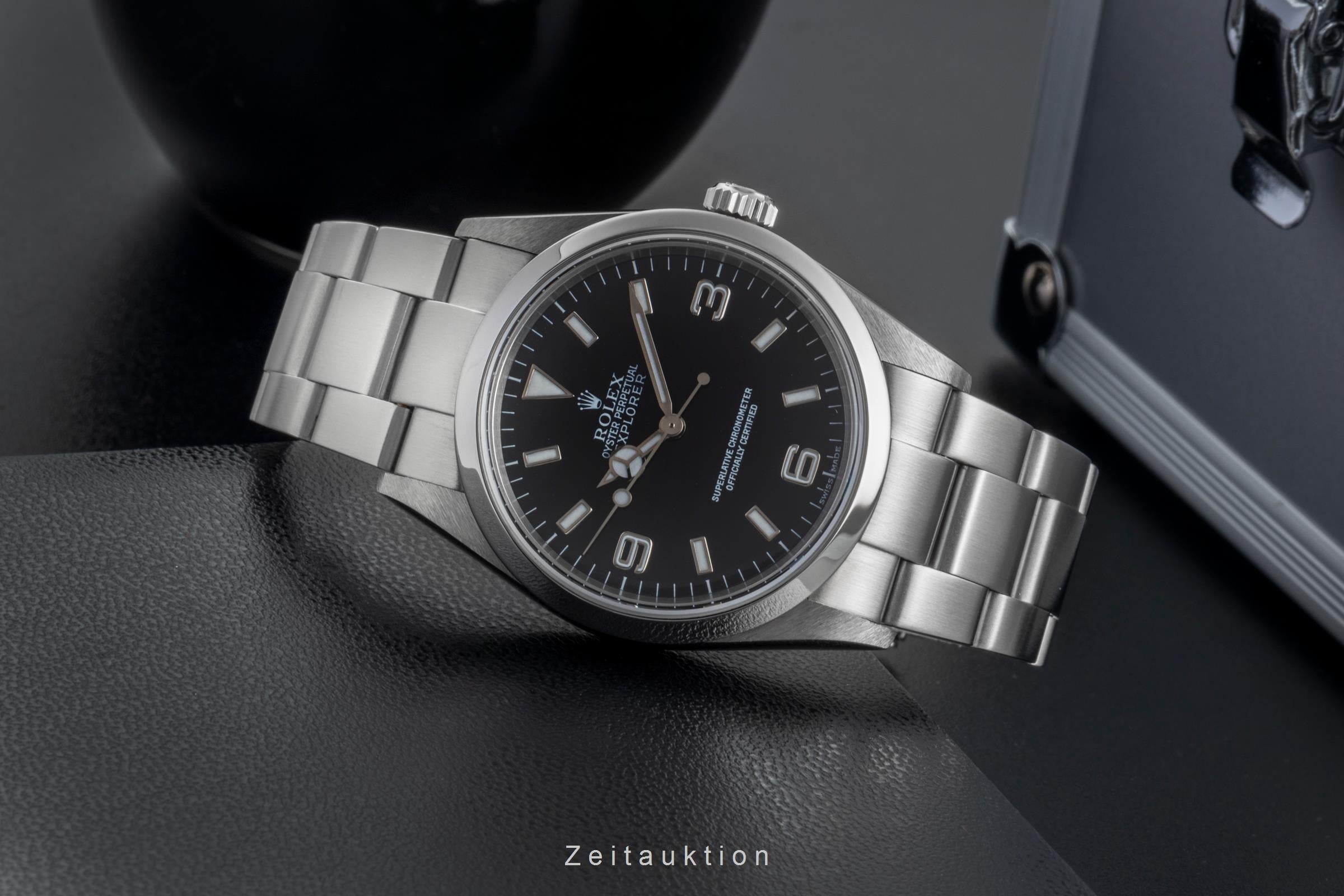 Rolex Explorer 36 Black Dial Oyster Stahl Automatik Ref. 114270 K-Serie Box [2507104]