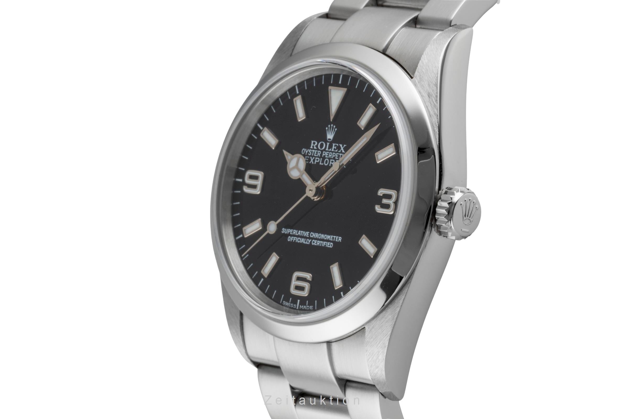 Rolex Explorer 36 Black Dial Oyster Stahl Automatik Ref. 114270 K-Serie Box [2507104]