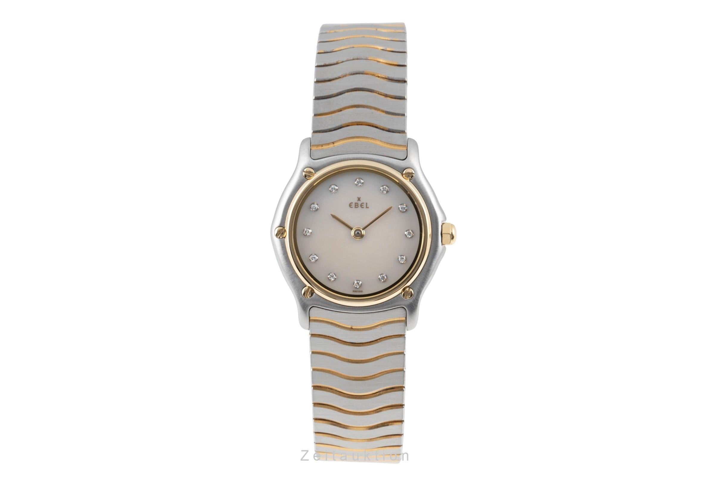 Ebel Classic Wave Lady Stahl / Gold Damenuhr Diamonds Ref. E1090121 Box [2507112]