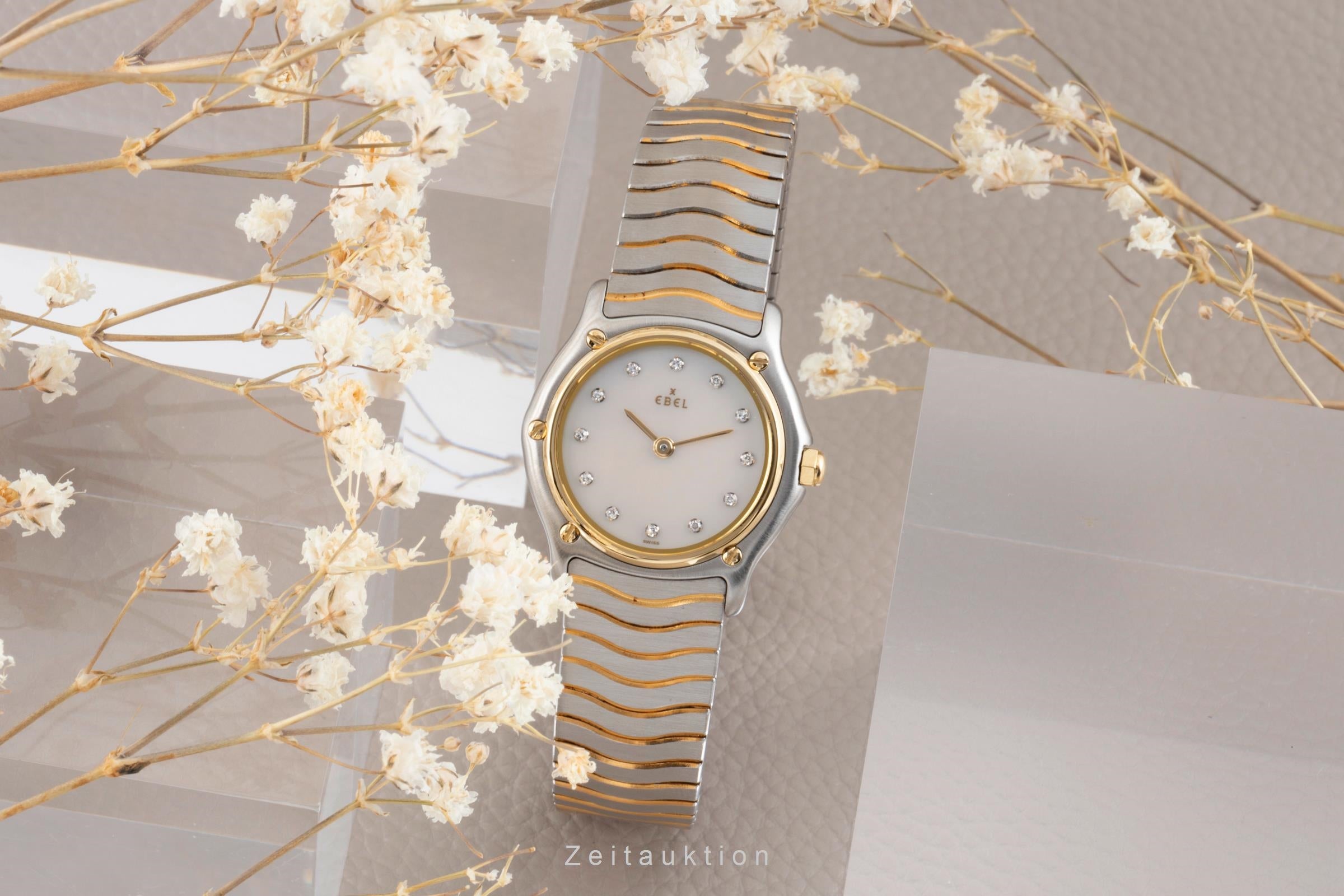 Ebel Classic Wave Lady Stahl / Gold Damenuhr Diamonds Ref. E1090121 Box [2507112]