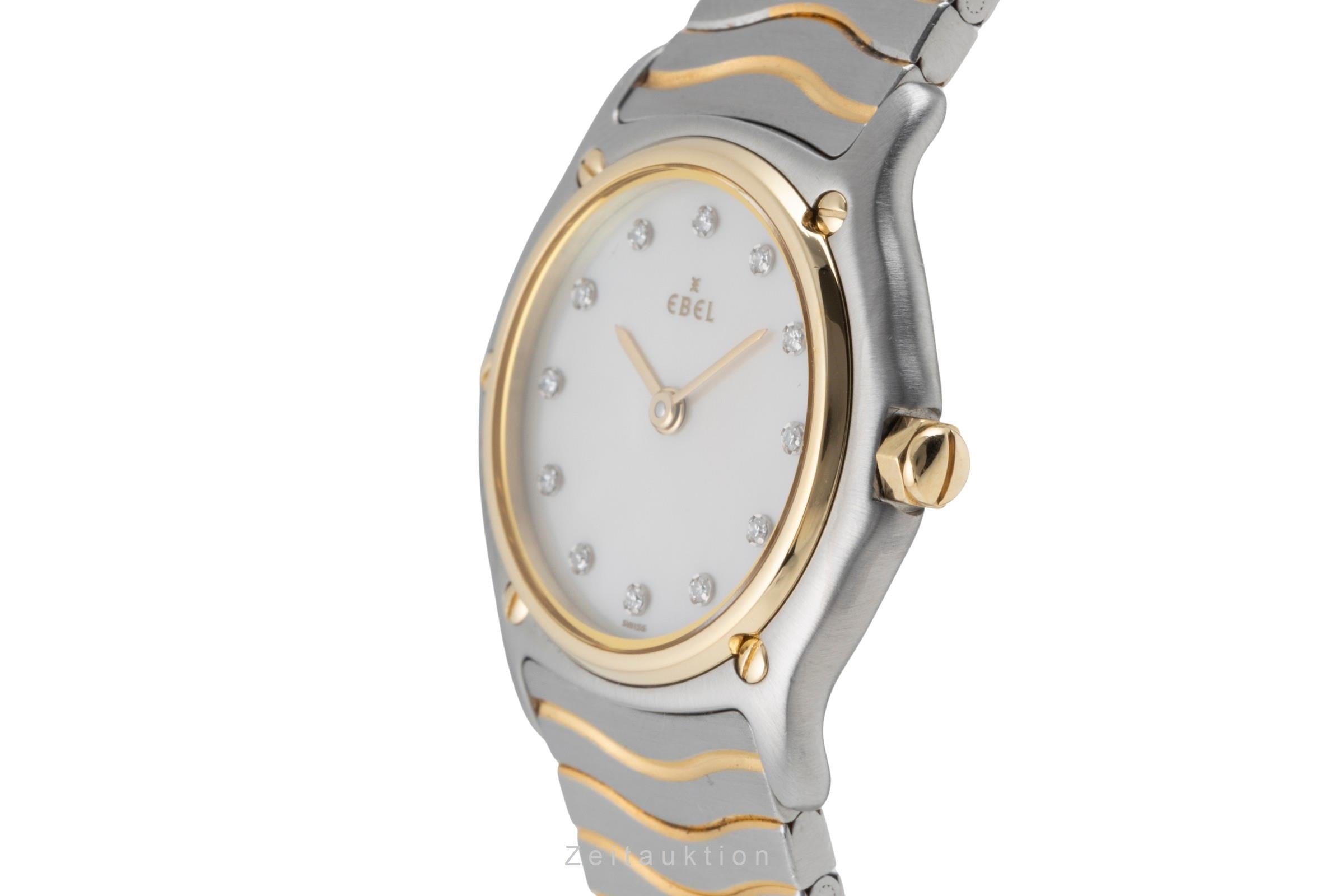 Ebel Classic Wave Lady Stahl / Gold Damenuhr Diamonds Ref. E1090121 Box [2507112]