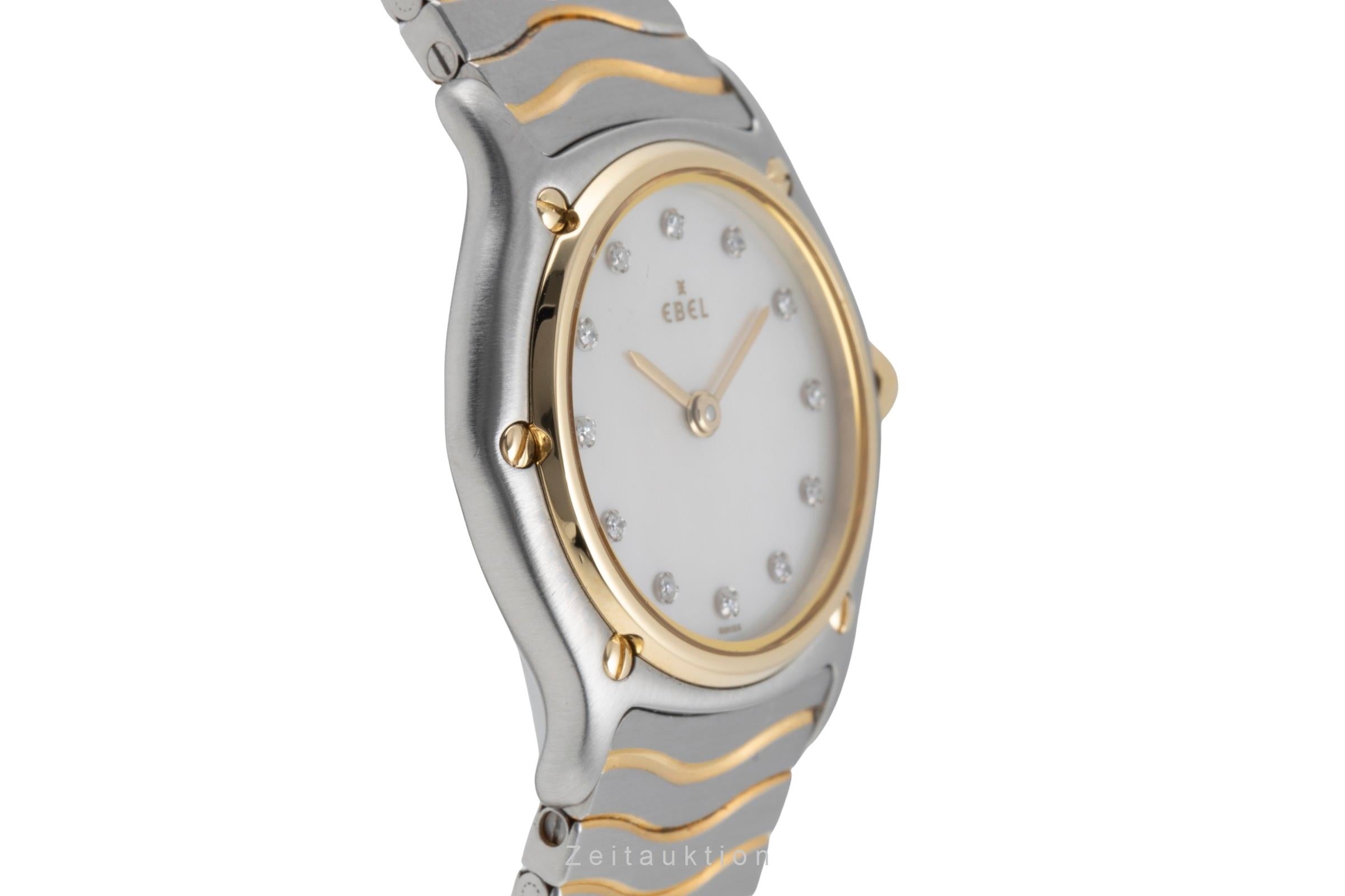Ebel Classic Wave Lady Stahl / Gold Damenuhr Diamonds Ref. E1090121 Box [2507112]