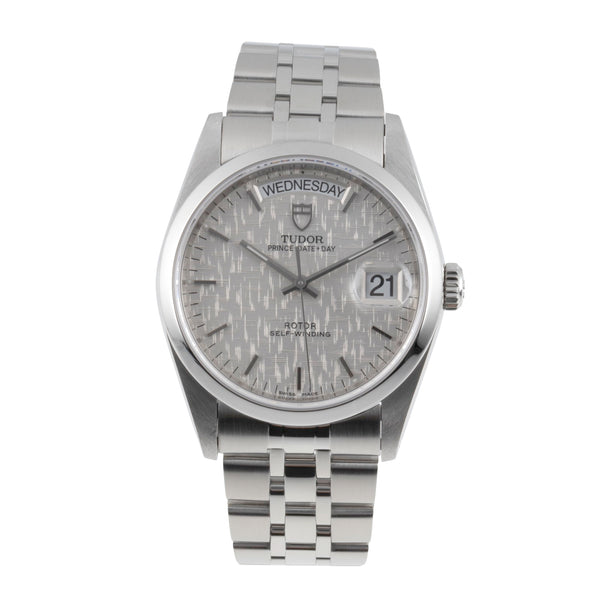 Tudor Prince Date Day Linen Dial Edelstahl Automatik Herren Ref. 76200 [2507120]