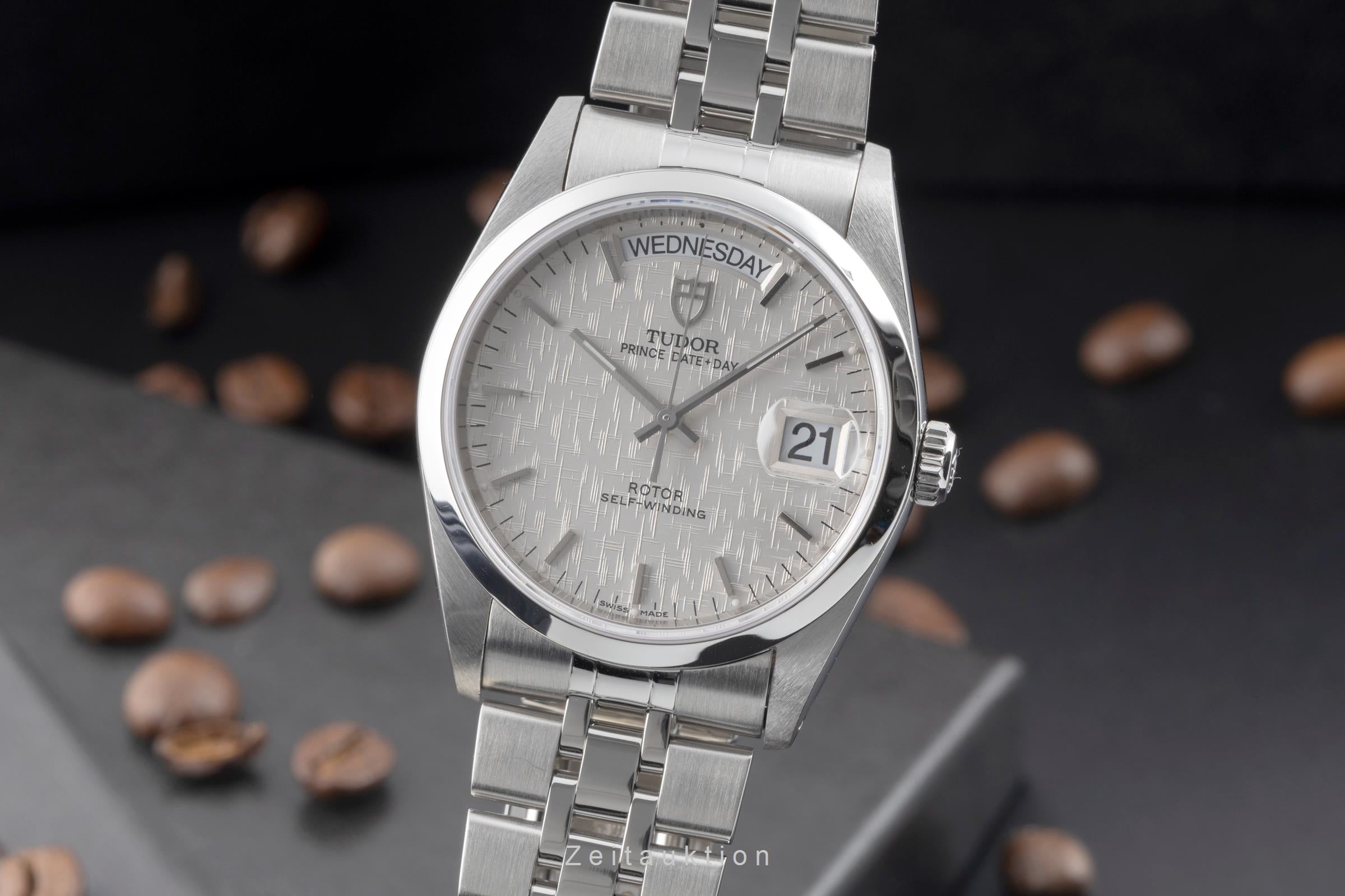 Tudor Prince Date Day Linen Dial Edelstahl Automatik Herren Ref. 76200 [2507120]