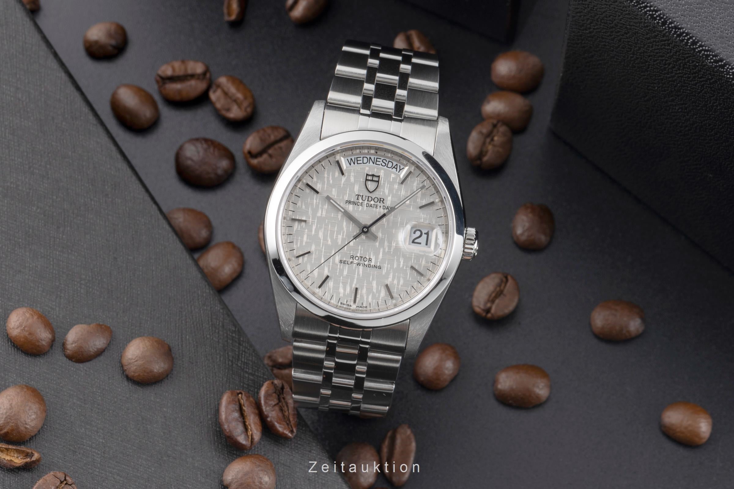 Tudor Prince Date Day Linen Dial Edelstahl Automatik Herren Ref. 76200 [2507120]