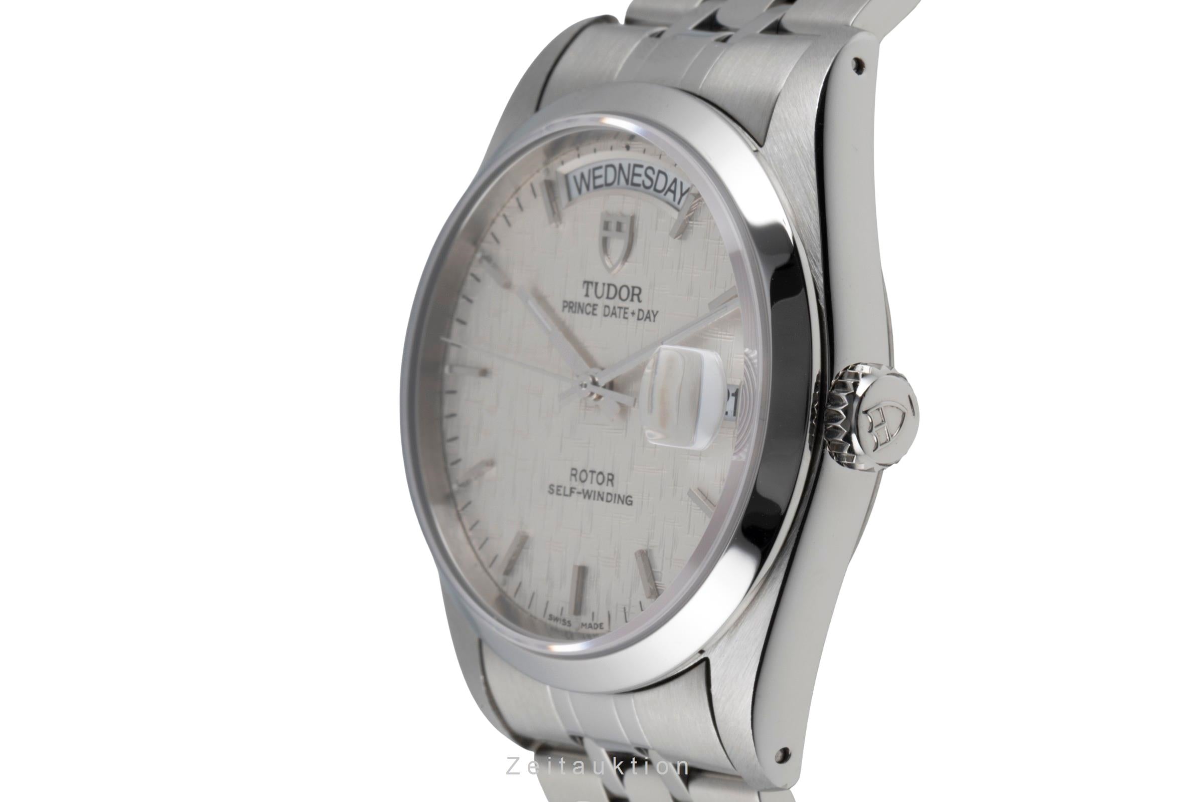 Tudor Prince Date Day Linen Dial Edelstahl Automatik Herren Ref. 76200 [2507120]