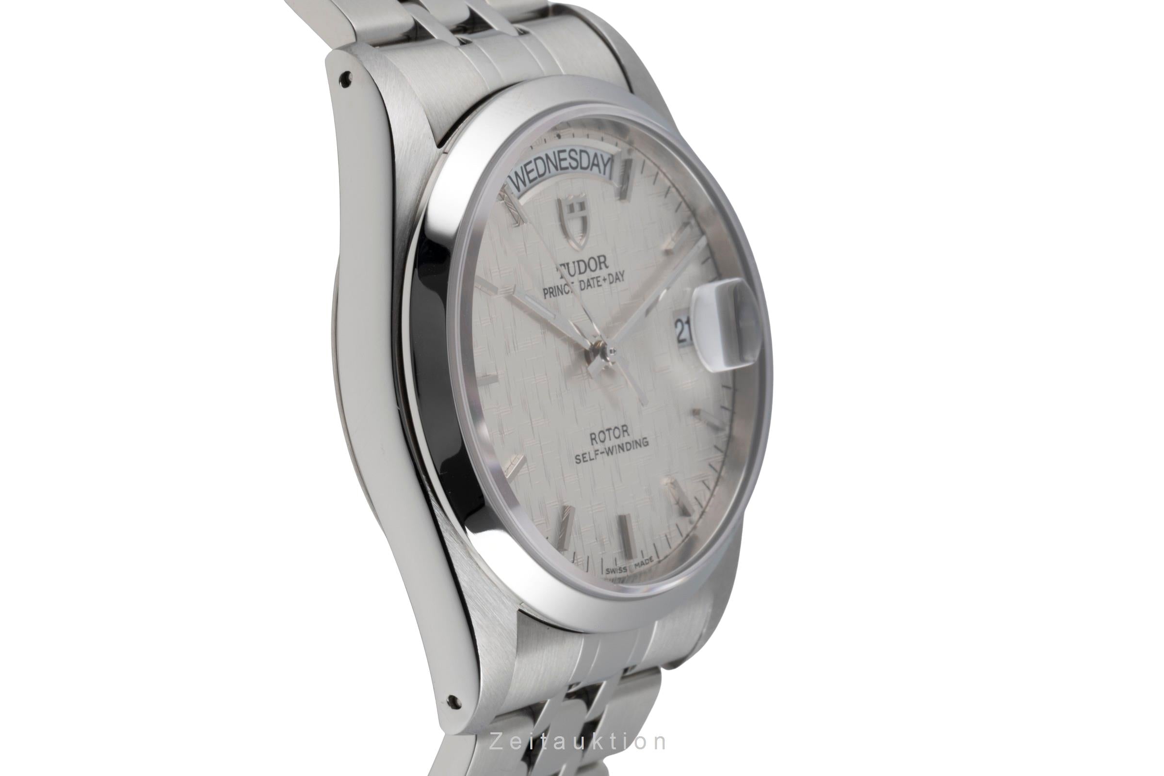 Tudor Prince Date Day Linen Dial Edelstahl Automatik Herren Ref. 76200 [2507120]
