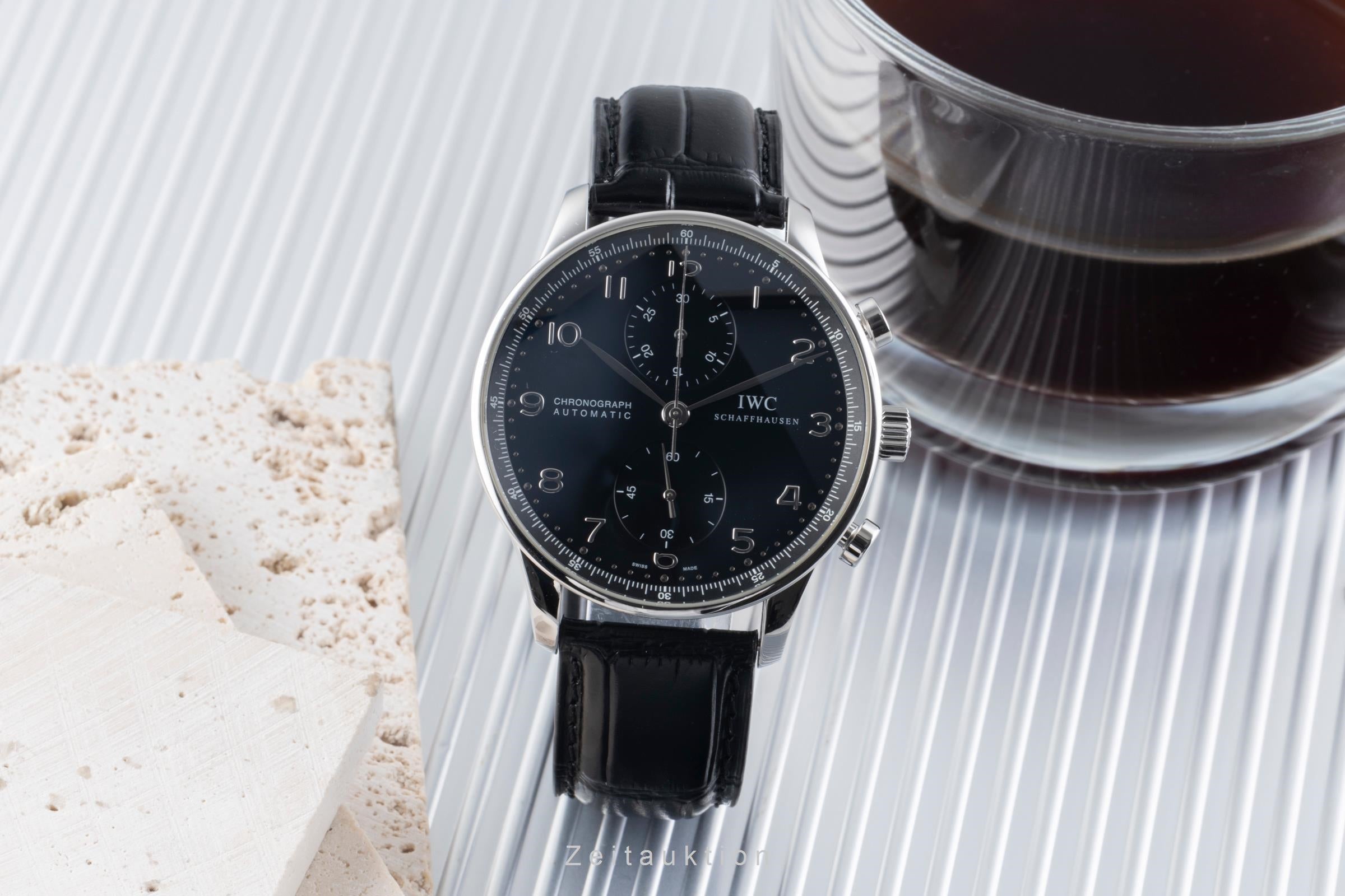 IWC Portugieser Chronograph Automatik Stahl Herrenuhr Ref. IW371438 B&P 2015 [2507128]