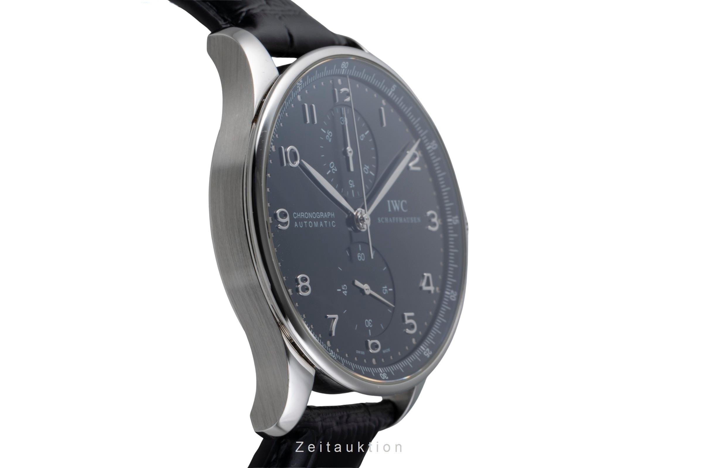 IWC Portugieser Chronograph Automatik Stahl Herrenuhr Ref. IW371438 B&P 2015 [2507128]