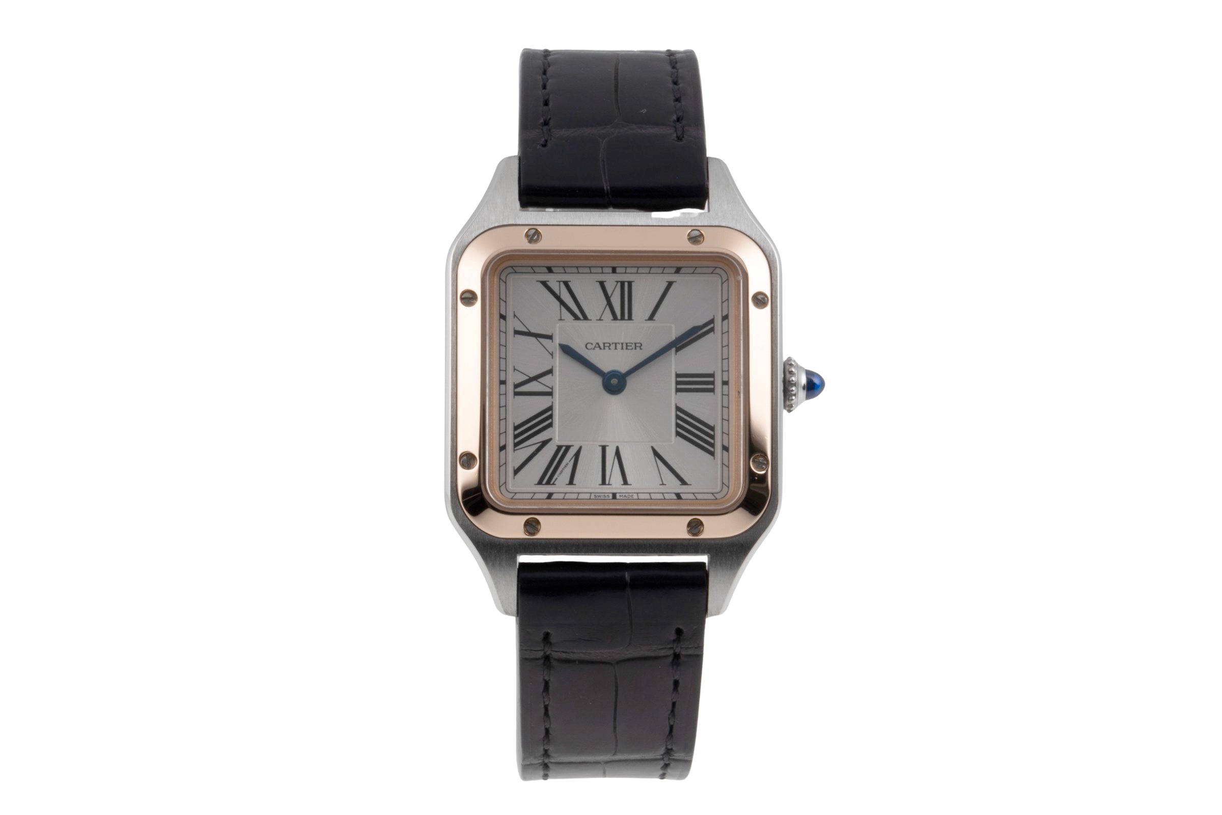 Cartier Santos Dumont Stahl / Gold Quarz Damenuhr Ref. W2SA0012 B&P 2019 [2507133]